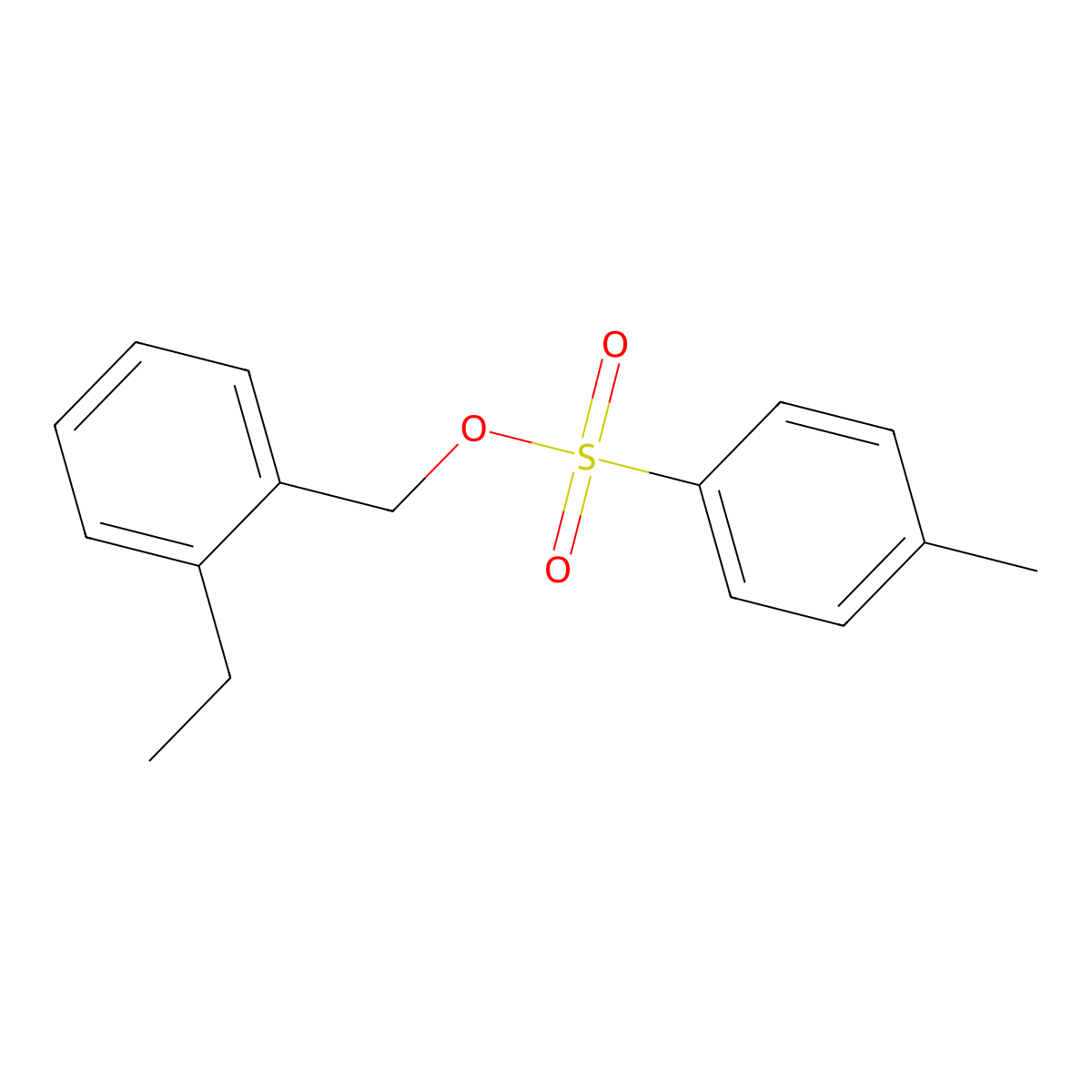 (2-Ethylphenyl)methyl 4-methylbenzene-1-sulfonate molecular structure, CAS 2158137-51-8