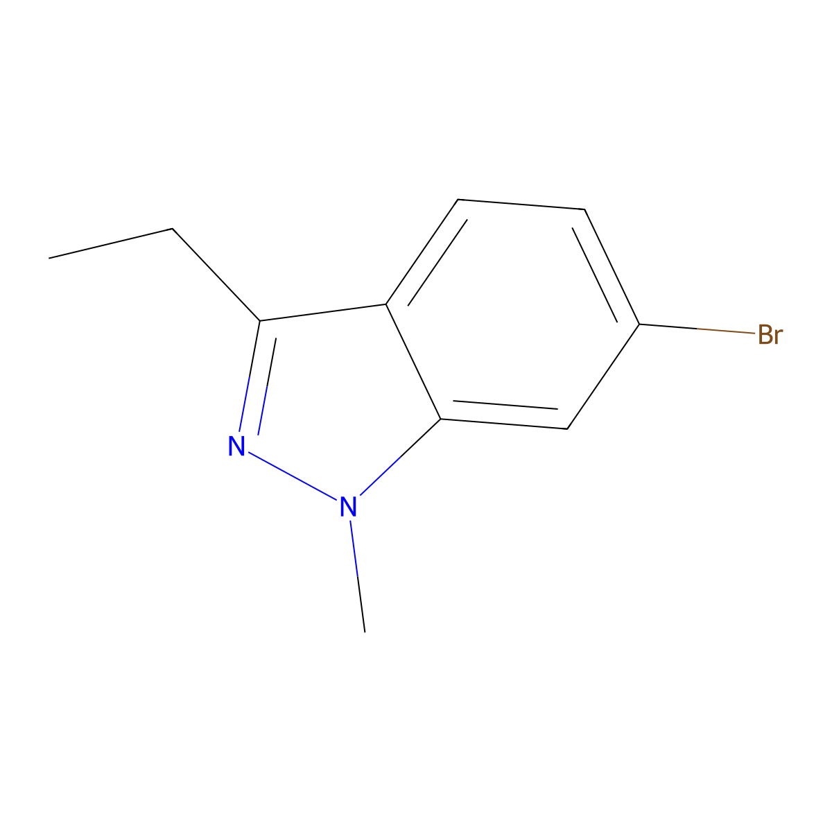 6-Bromo-3-ethyl-1-methylindazole molecular structure, CAS 215815-09-1