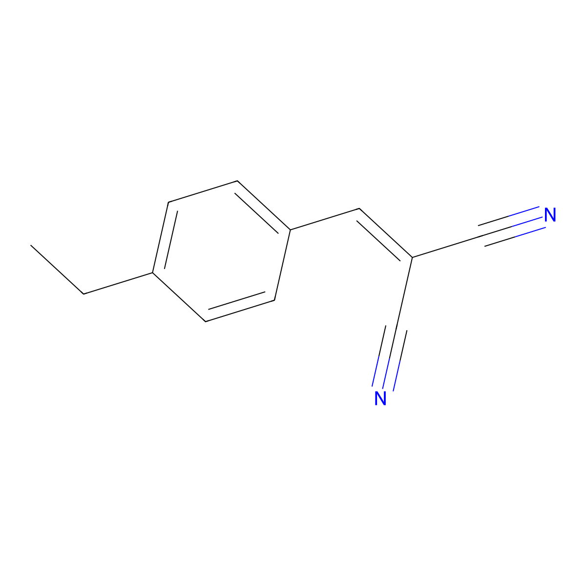 2-[(4-Ethylphenyl)methylidene]propanedinitrile molecular structure, CAS 215817-85-9