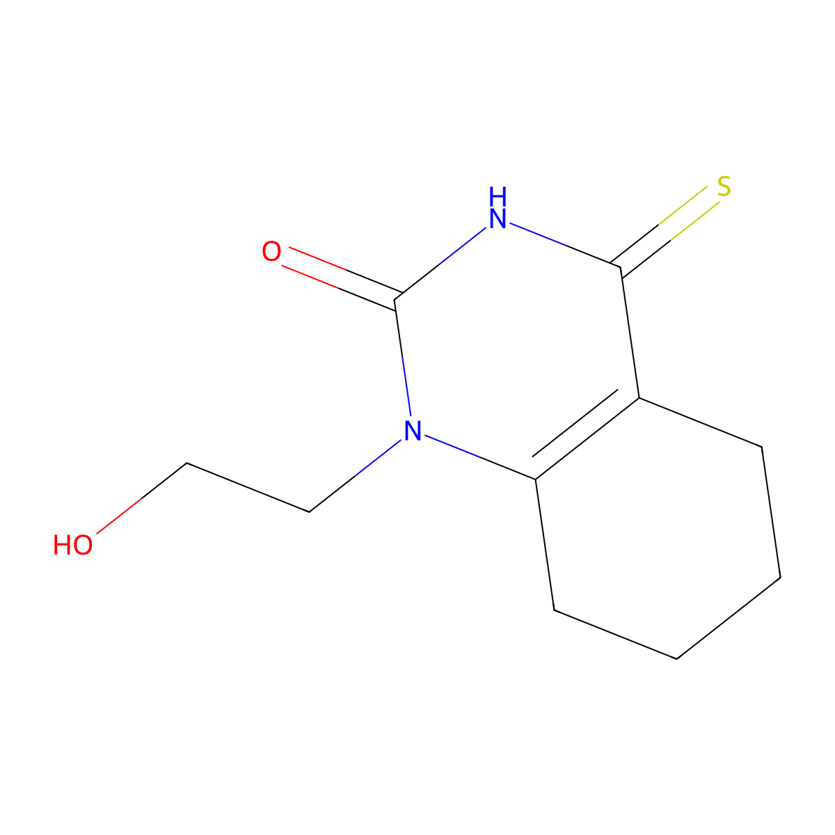1-(2-hydroxyethyl)-4-thioxo-3,4,5,6,7,8-hexahydroquinazolin-2(1H)-one molecular structure, CAS 21582-70-7