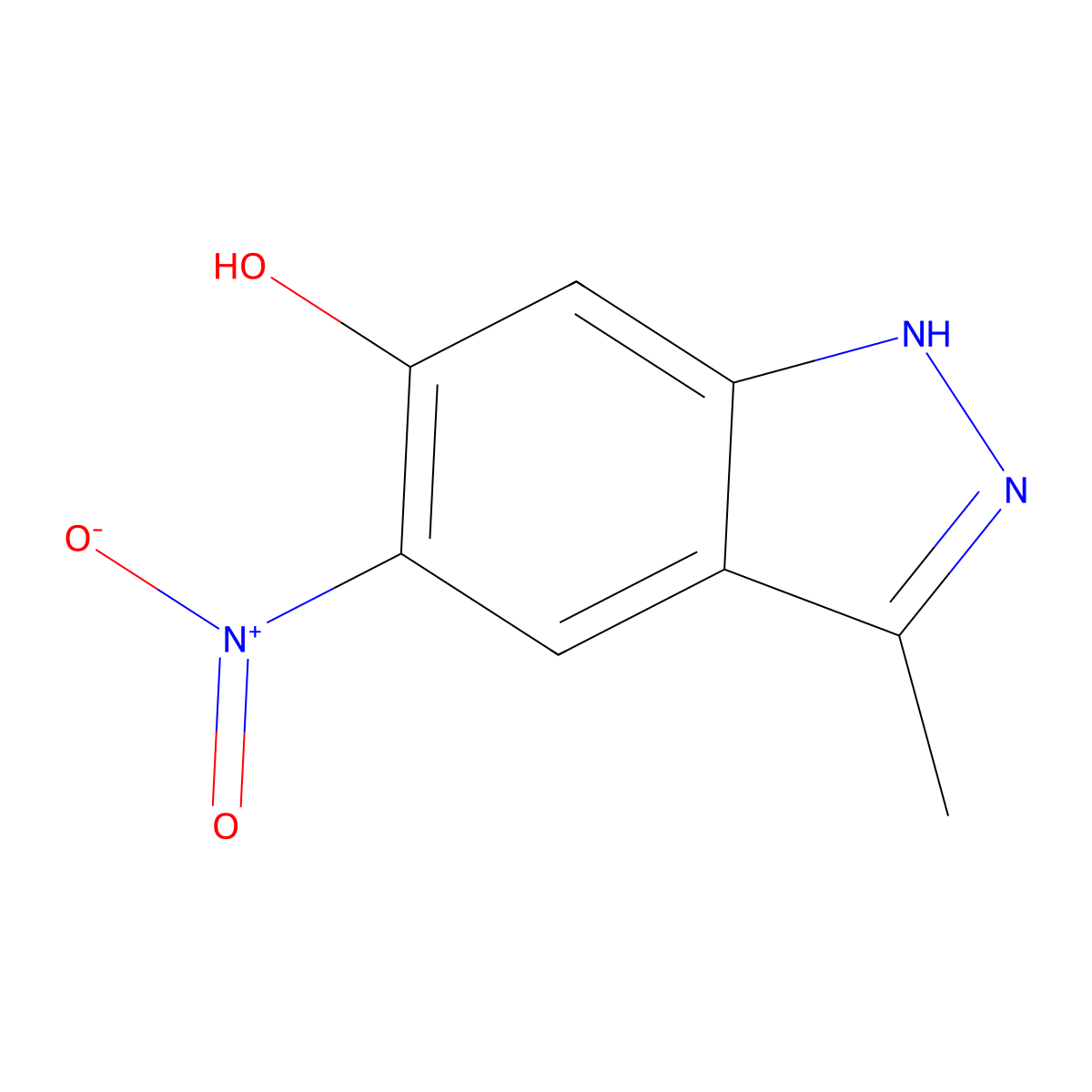3-methyl-5-nitro-1H-indazol-6-ol molecular structure, CAS 2158260-84-3