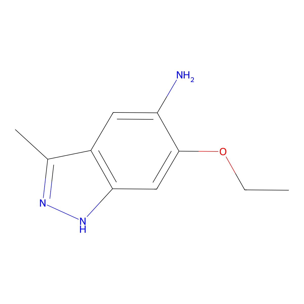 6-ethoxy-3-methyl-1H-indazol-5-amine molecular structure, CAS 2158260-88-7