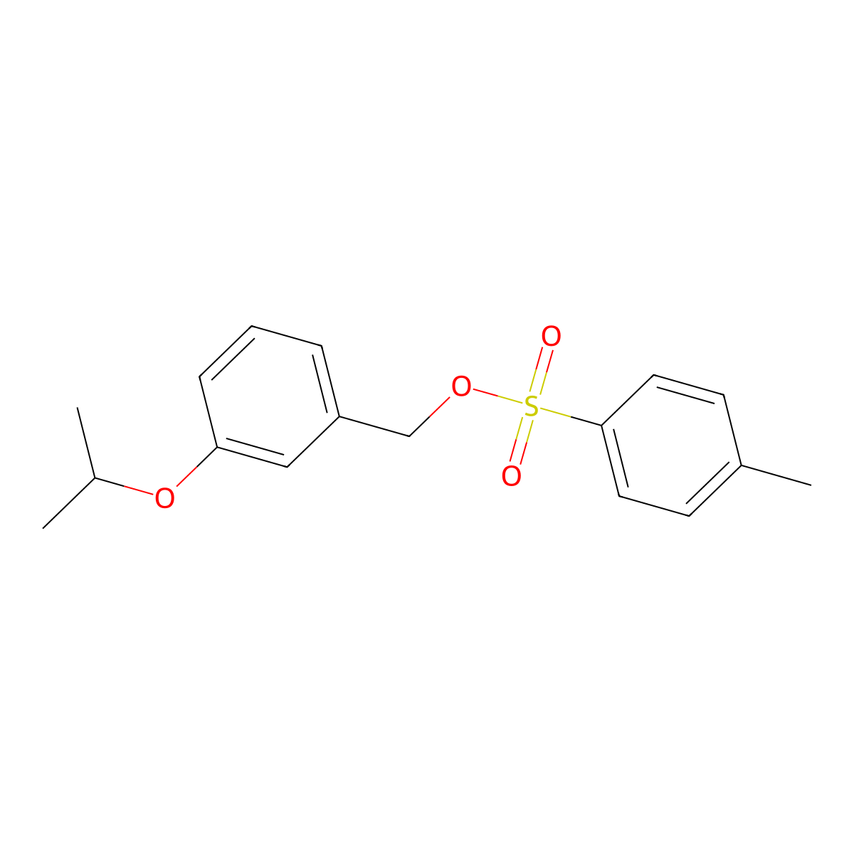 [3-(Propan-2-yloxy)phenyl]methyl 4-methylbenzene-1-sulfonate molecular structure, CAS 2158290-12-9