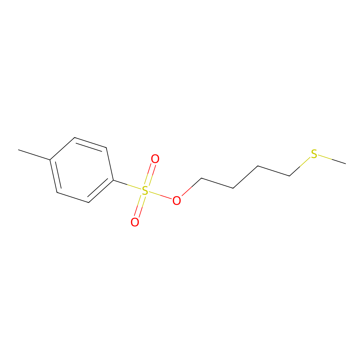 4-(Methylsulfanyl)butyl 4-methylbenzene-1-sulfonate molecular structure, CAS 2158290-38-9