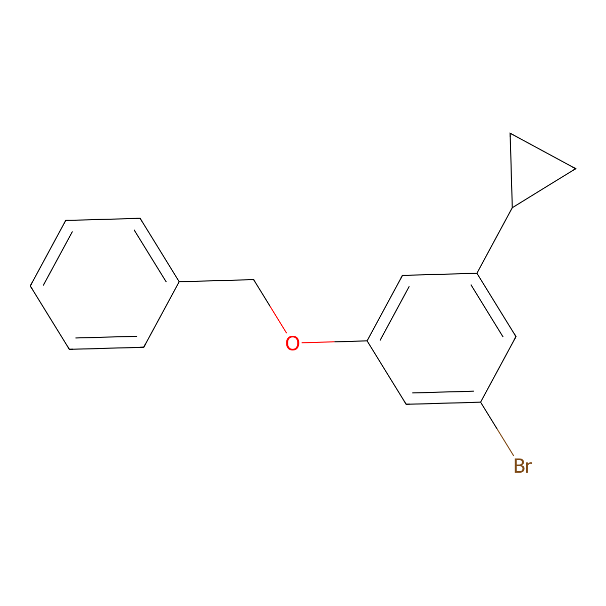 1-(Benzyloxy)-3-bromo-5-cyclopropylbenzene molecular structure, CAS 2158298-36-1