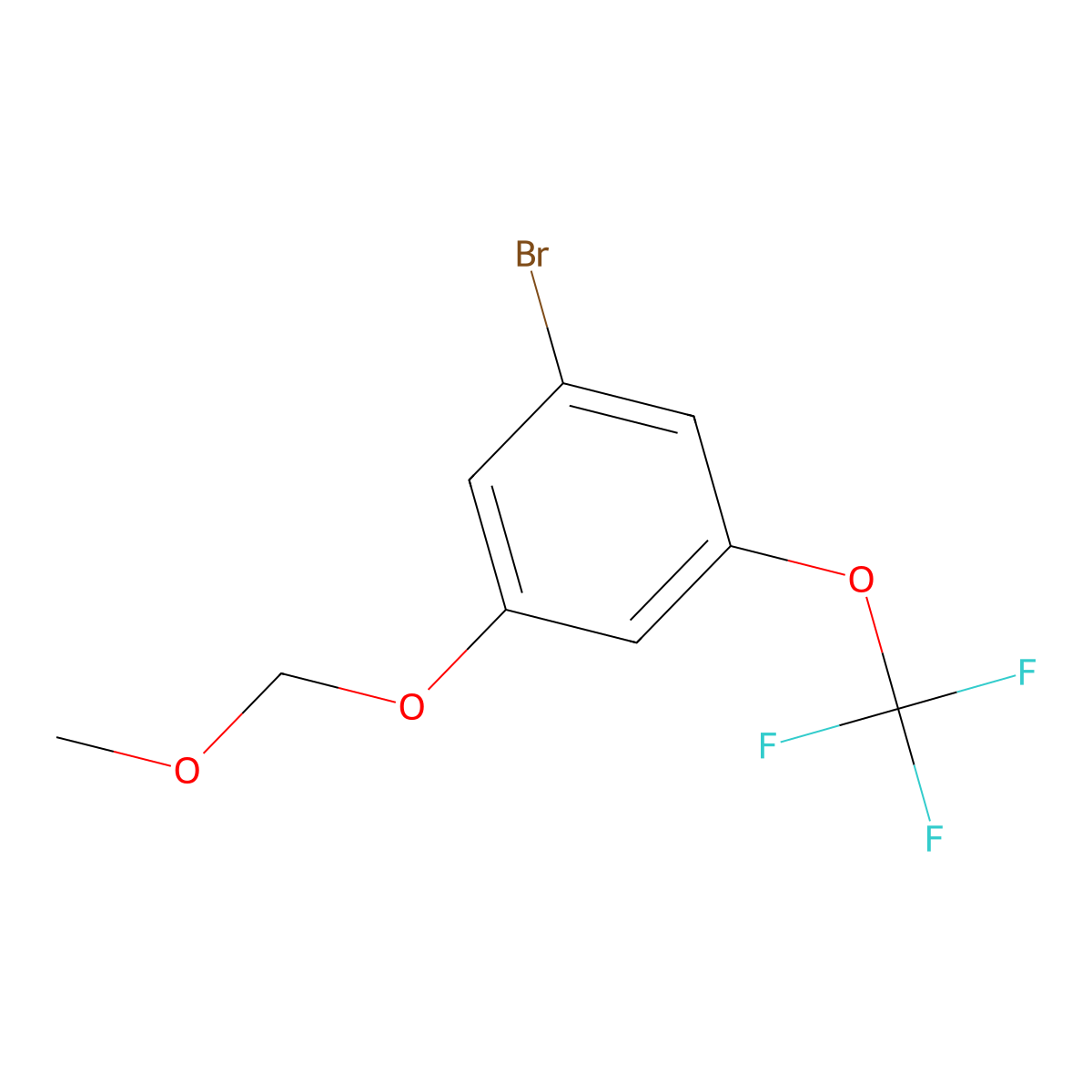 1-Bromo-3-(methoxymethoxy)-5-(trifluoromethoxy)benzene molecular structure, CAS 2158298-50-9