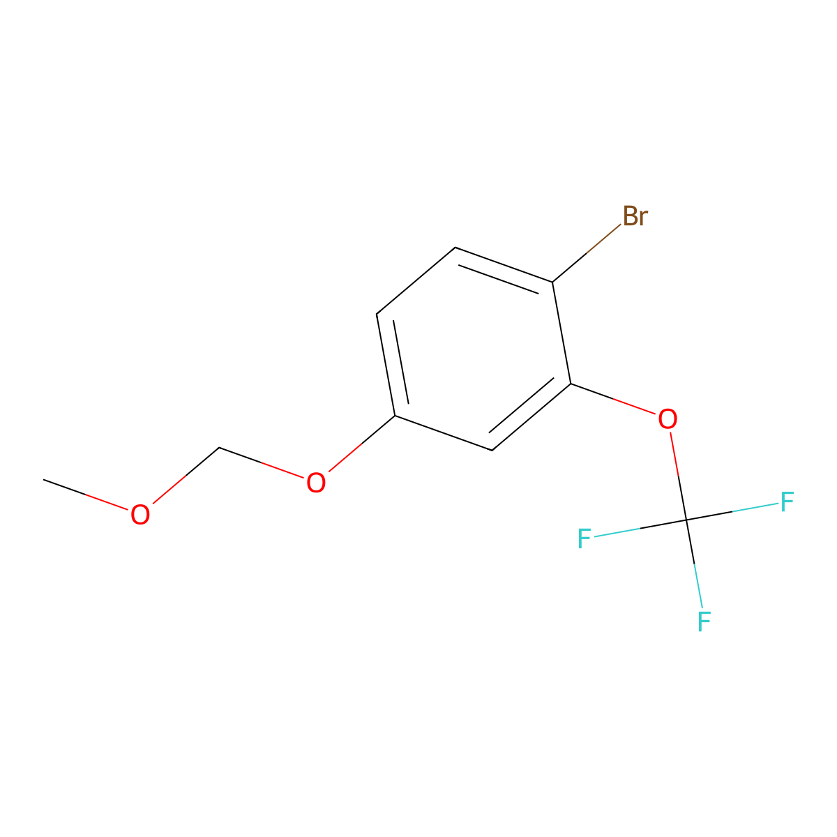 1-Bromo-4-(methoxymethoxy)-2-(trifluoromethoxy)benzene molecular structure, CAS 2158298-53-2