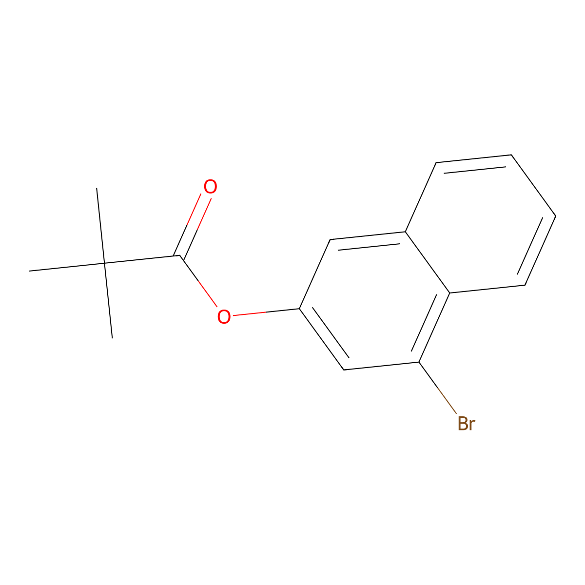 4-Bromonaphthalen-2-yl pivalate molecular structure, CAS 2158298-64-5