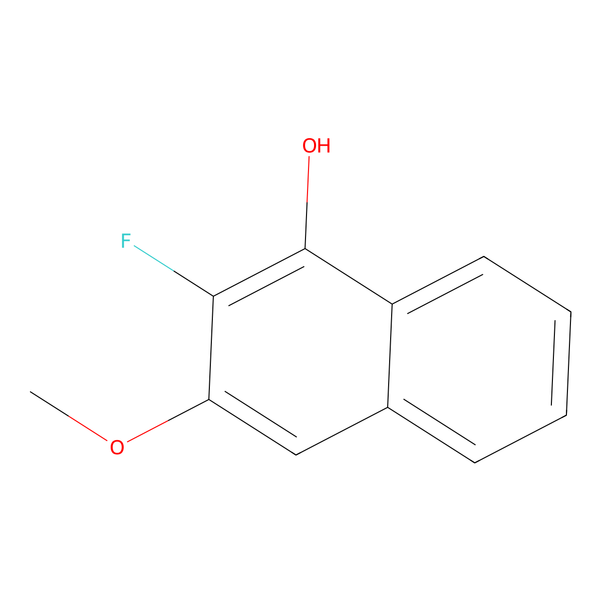 2-Fluoro-3-methoxynaphthalen-1-ol molecular structure, CAS 2158300-64-0