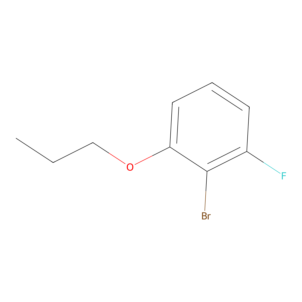 2-Bromo-1-fluoro-3-propoxybenzene molecular structure, CAS 2158422-87-6
