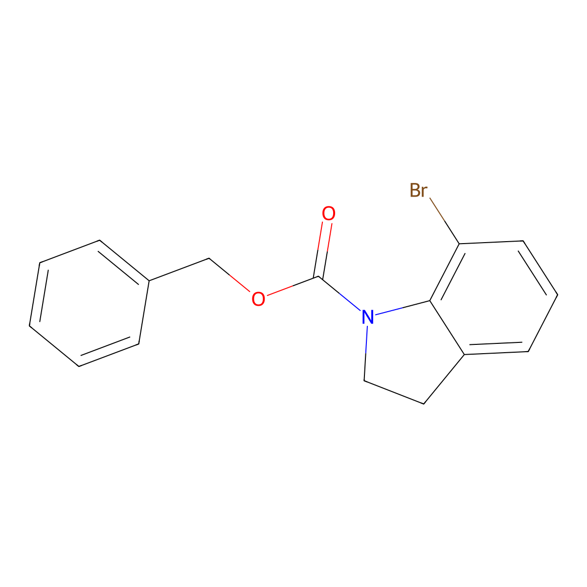 benzyl 7-bromo-2,3-dihydro-1H-indole-1-carboxylate molecular structure, CAS 2158493-20-8
