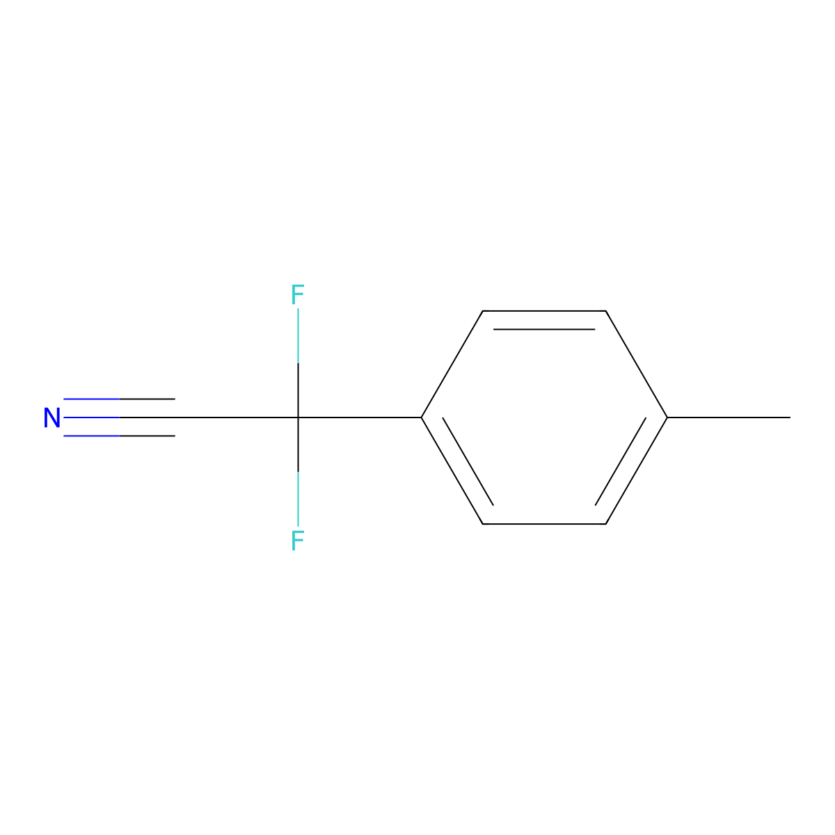 2,2-Difluoro-2-(4-methylphenyl)acetonitrile molecular structure, CAS 215859-26-0