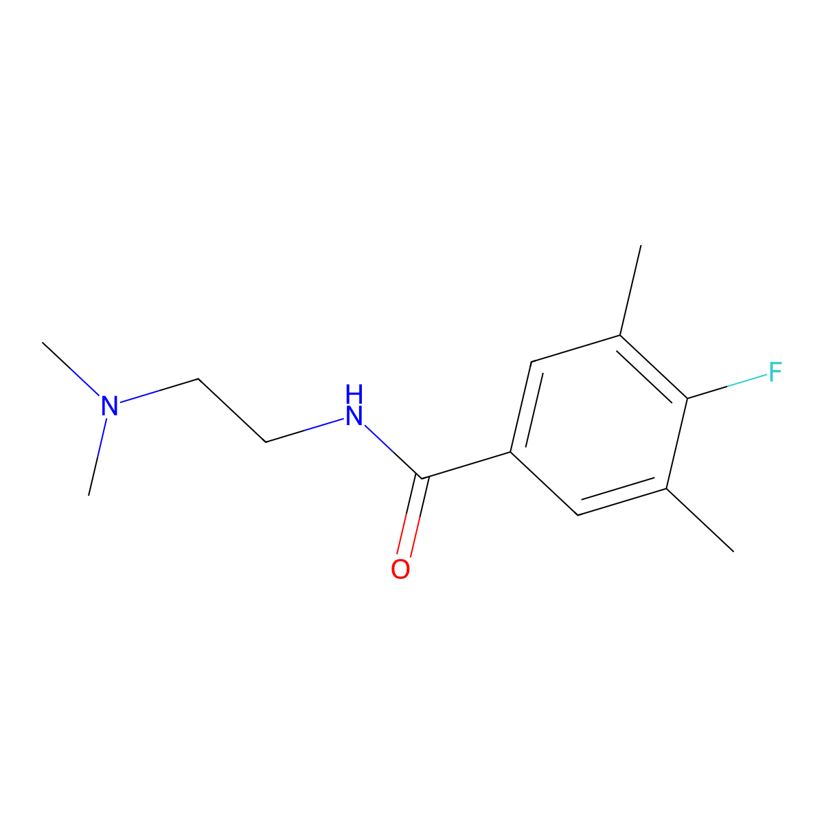 N-[2-(Dimethylamino)ethyl]-4-fluoro-3,5-dimethylbenzamide molecular structure, CAS 2158594-95-5