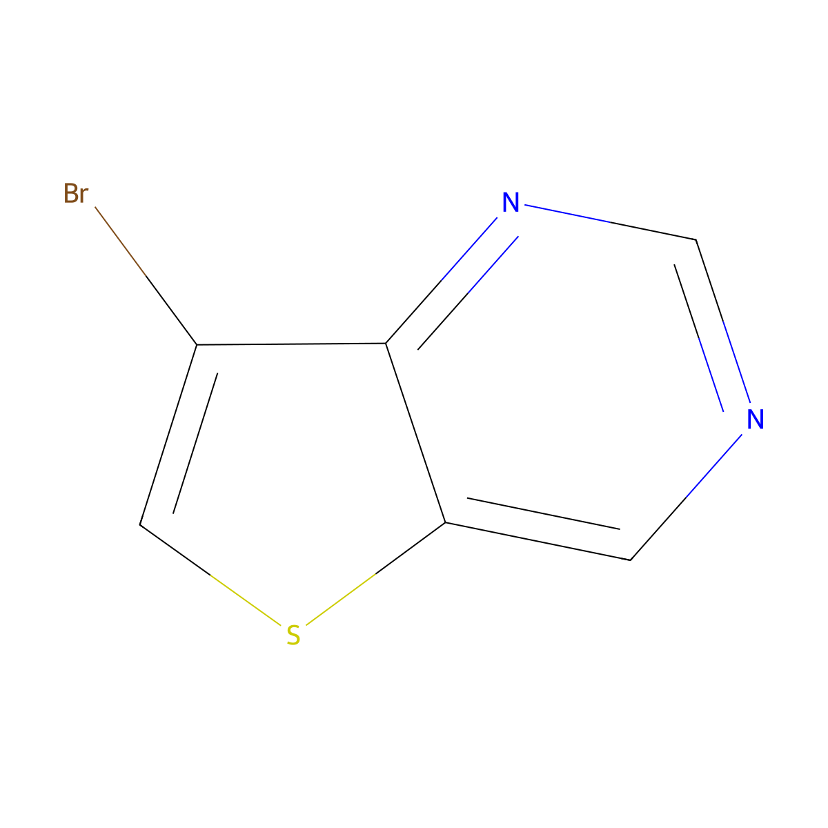 7-Bromothieno[3,2-d]pyrimidine molecular structure, CAS 21586-25-4