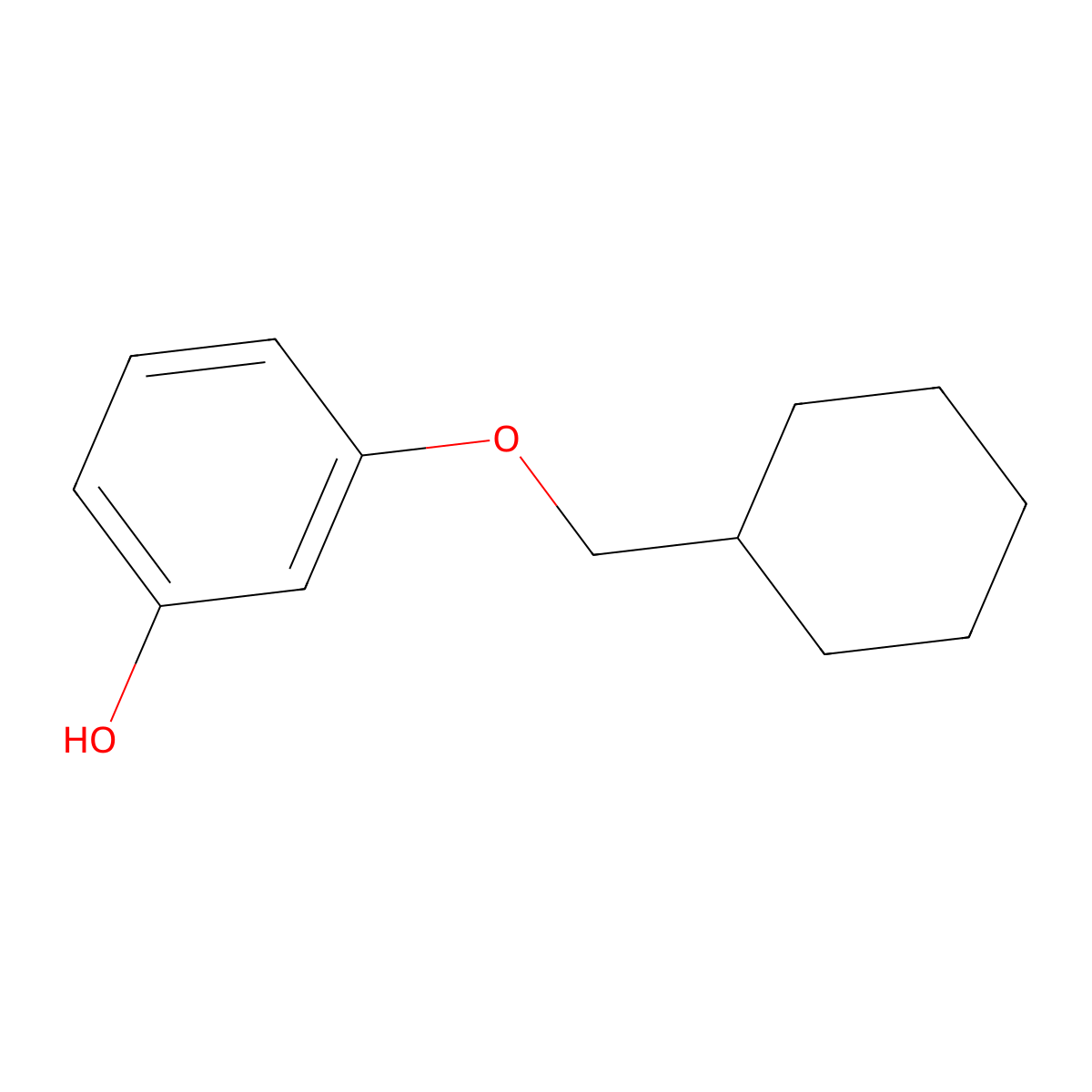 3-(Cyclohexylmethoxy)phenol molecular structure, CAS 215865-14-8