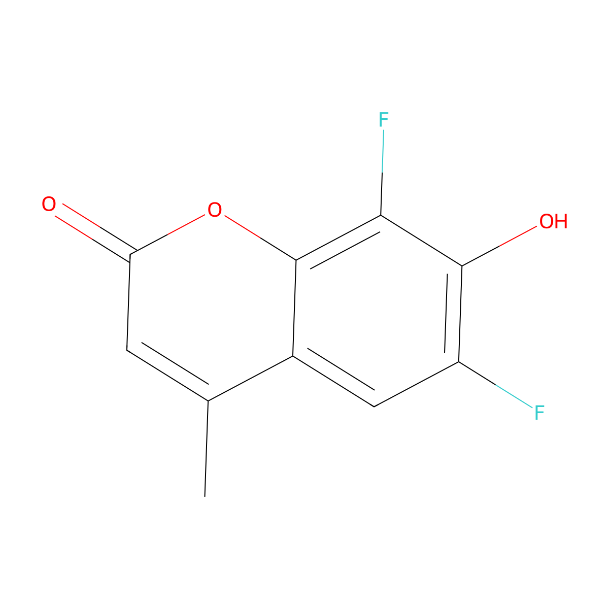 6,8-Difluoro-4-methylumbelliferone molecular structure, CAS 215868-23-8