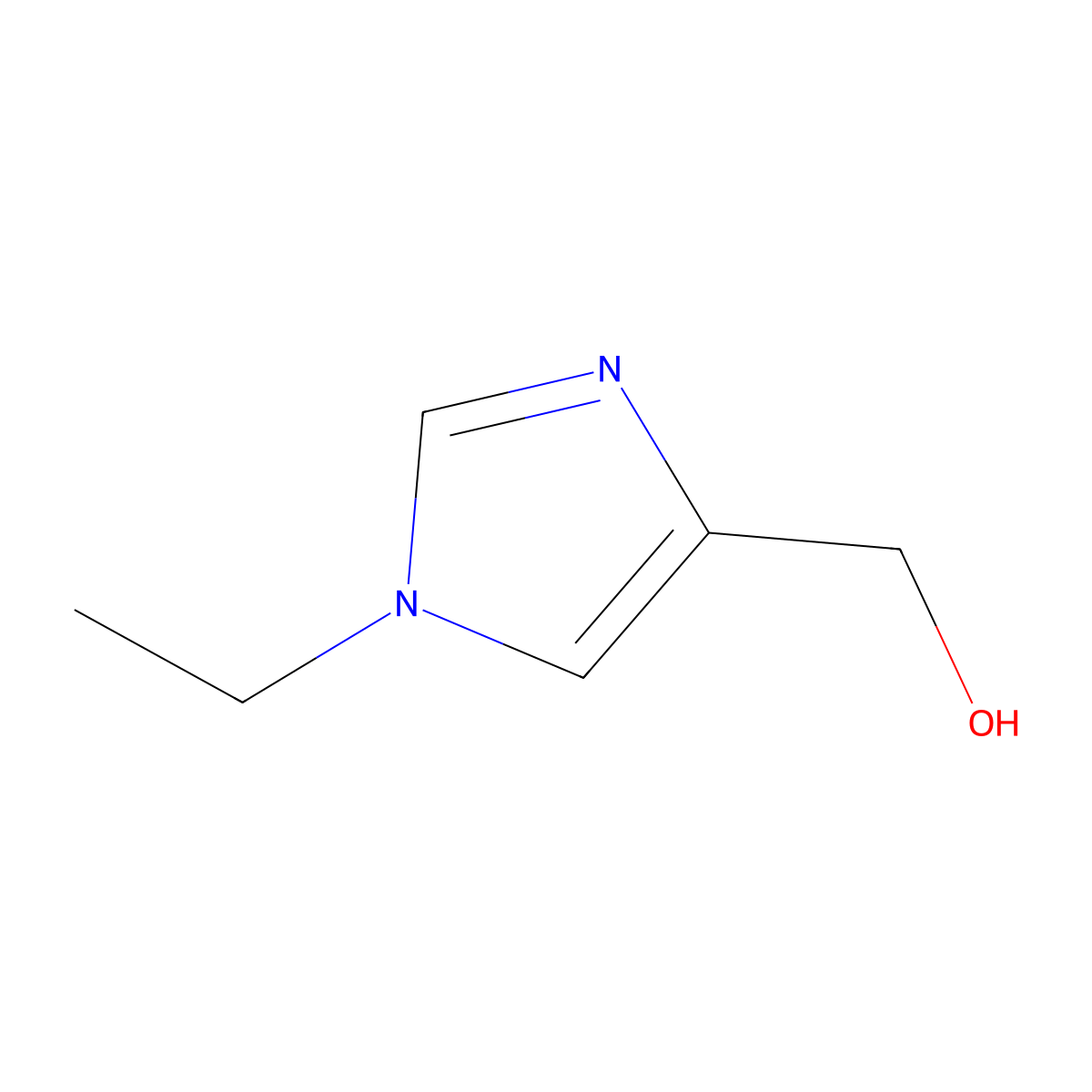 (1-ethyl-1H-imidazol-4-yl)methanol molecular structure, CAS 215868-80-7