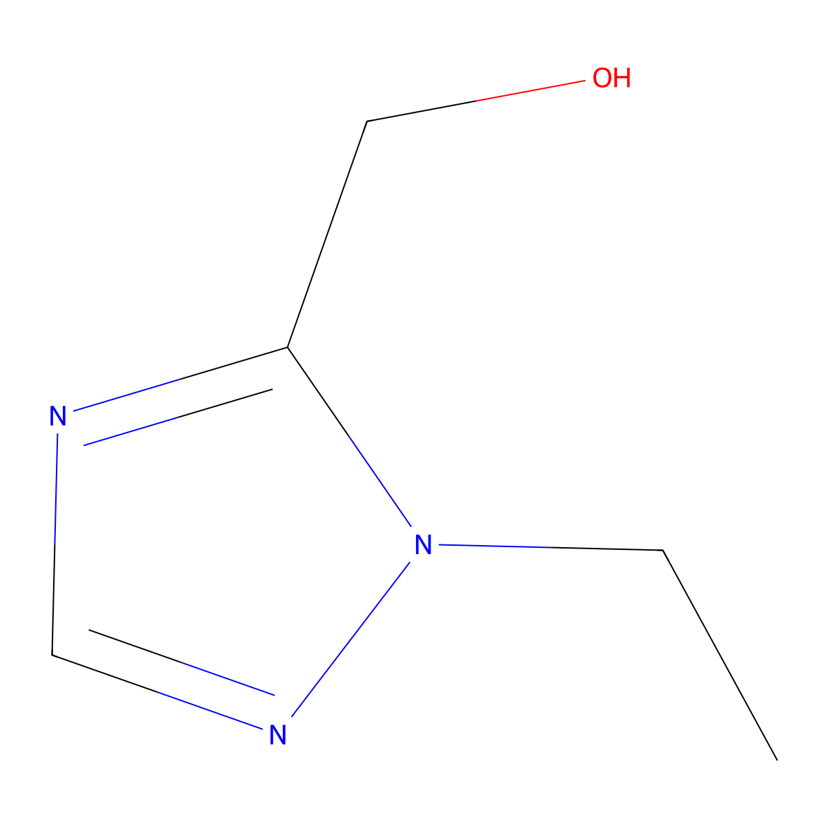 (1-ethyl-1H-1,2,4-triazol-5-yl)methanol molecular structure, CAS 215868-81-8