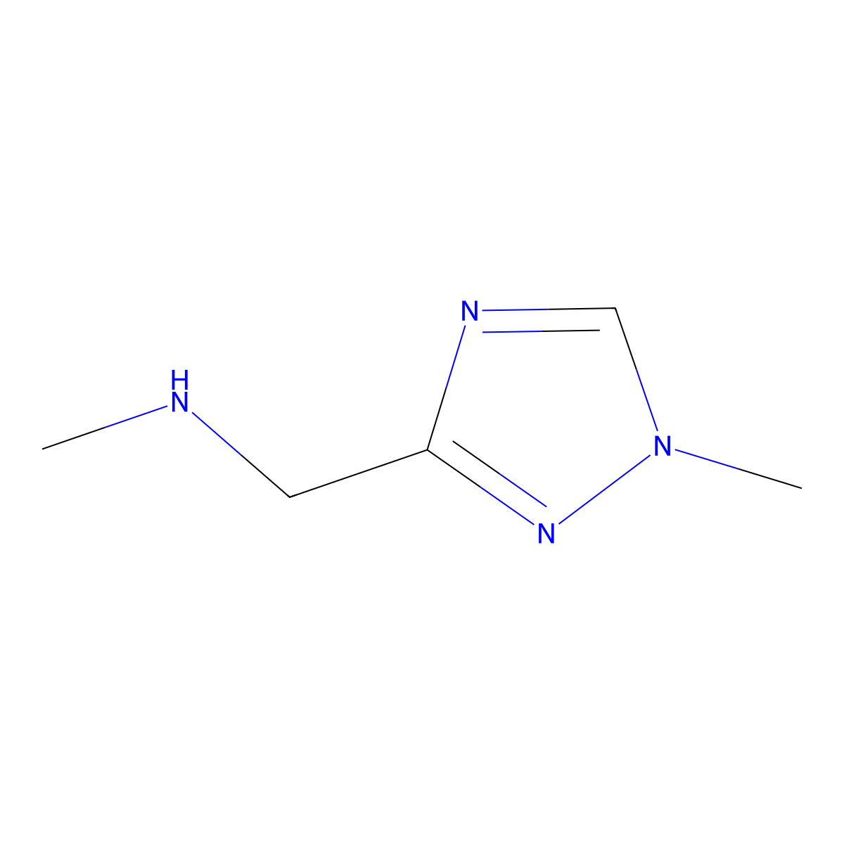 N,1-dimethyl-1H-1,2,4-Triazole-3-methanamine molecular structure, CAS 215871-45-7