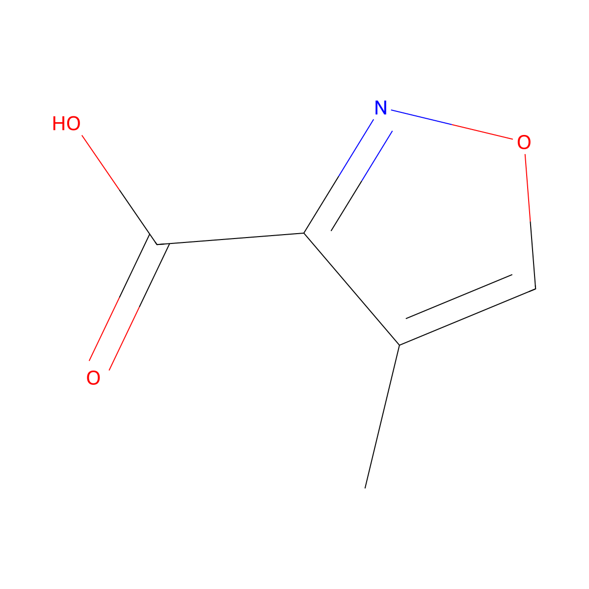 4-Methyl-1,2-oxazole-3-carboxylic acid molecular structure, CAS 215872-46-1