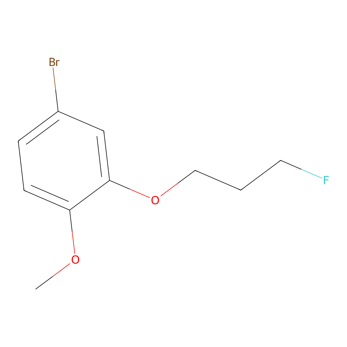 4-Bromo-2-(3-fluoropropoxy)-1-methoxybenzene molecular structure, CAS 2158803-12-2