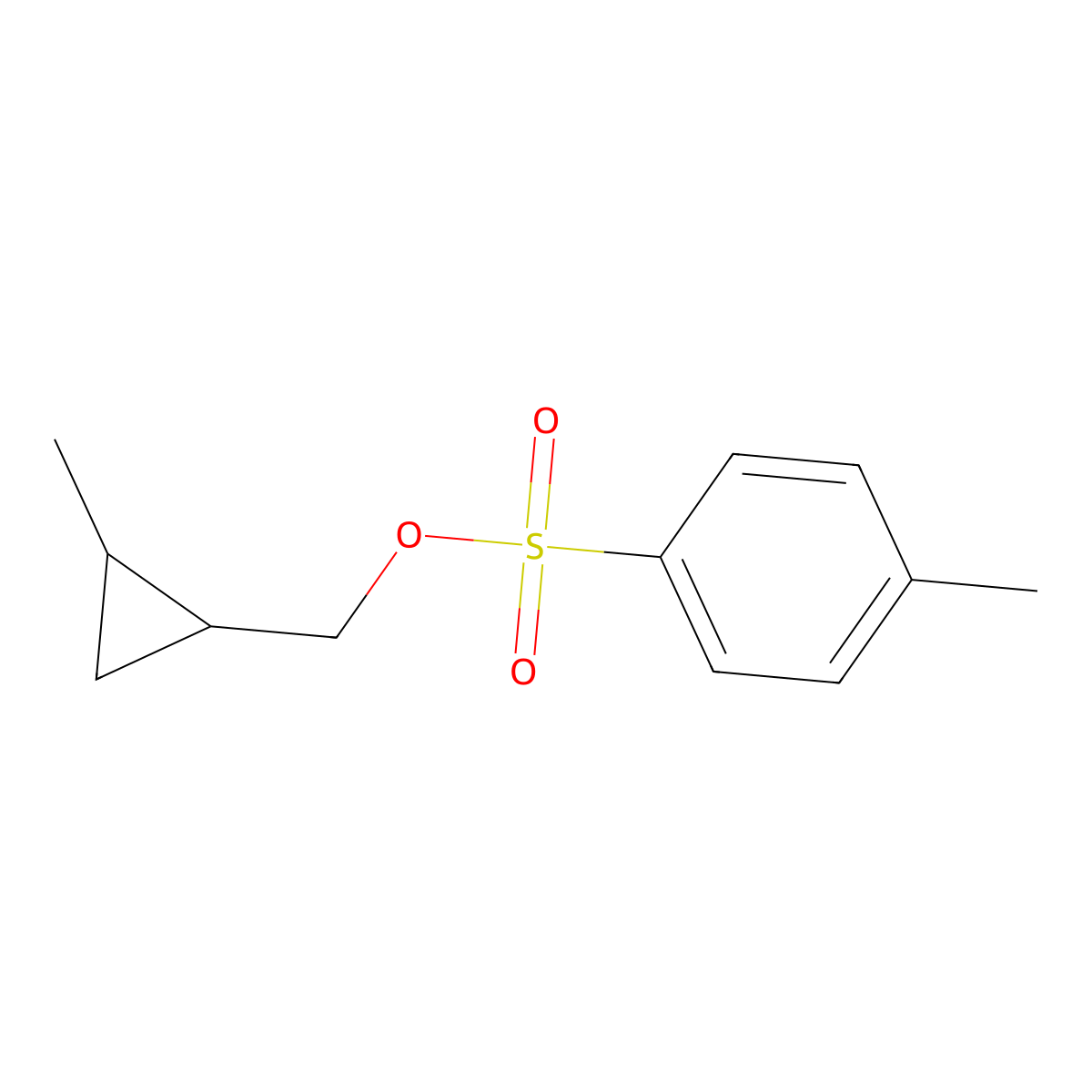 (2-Methylcyclopropyl)methyl 4-methylbenzene-1-sulfonate molecular structure, CAS 2158838-50-5