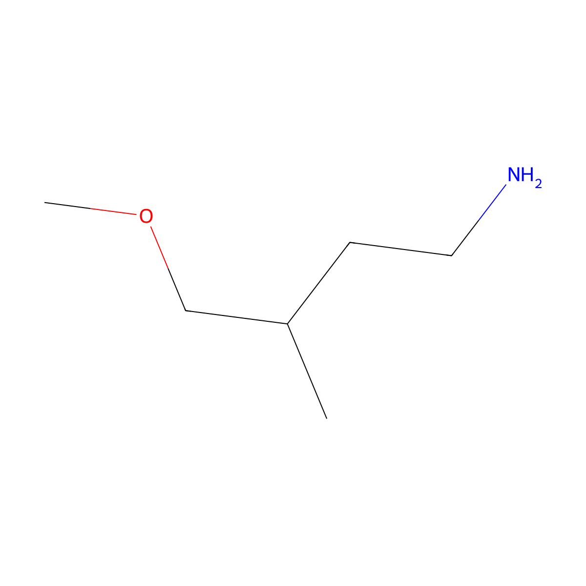 4-Methoxy-3-methylbutan-1-amine molecular structure, CAS 21589-38-8