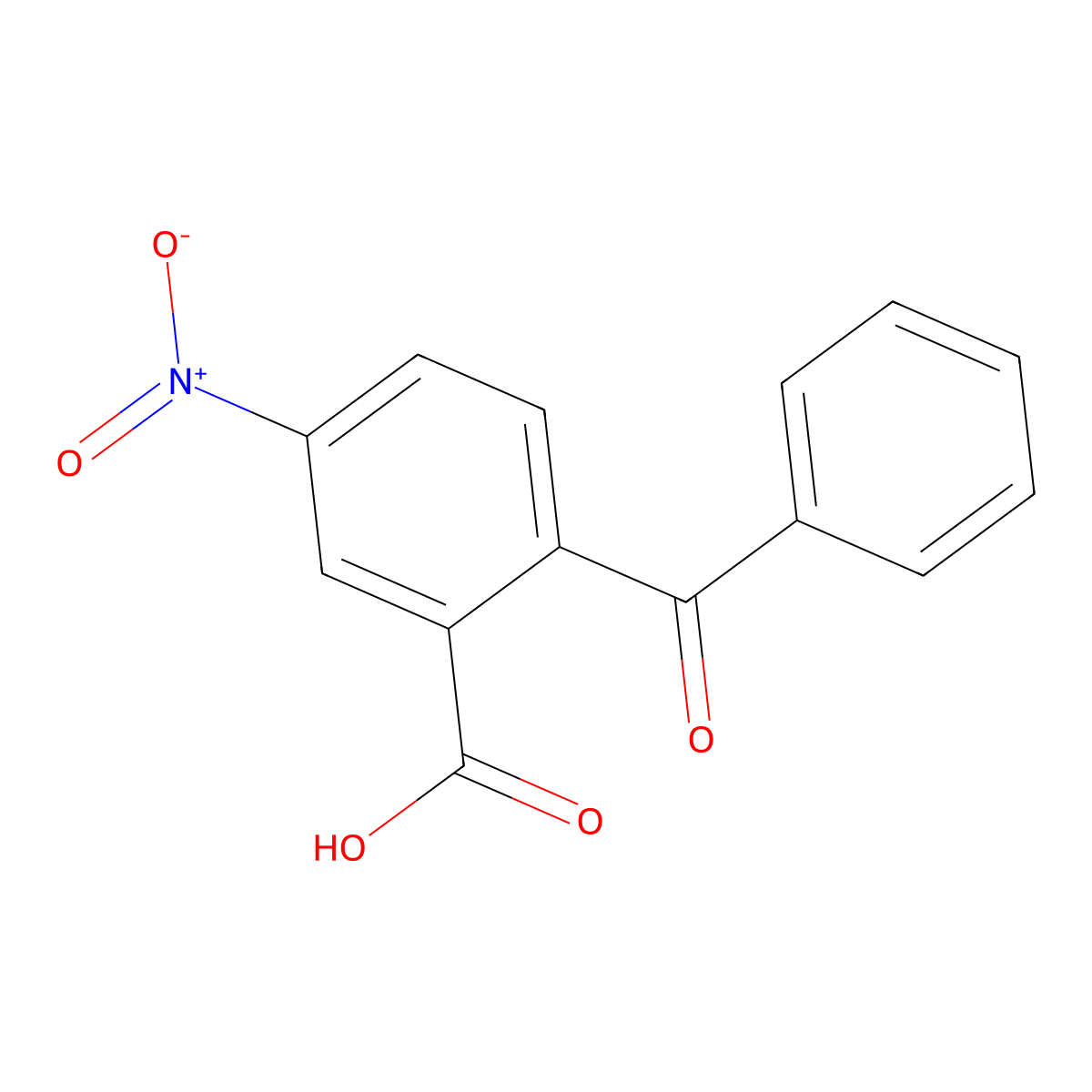 2-Benzoyl-5-nitrobenzoic acid molecular structure, CAS 2159-46-8