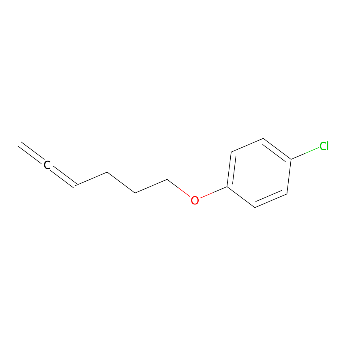 1-Chloro-4-(hexa-4,5-dien-1-yloxy)benzene molecular structure, CAS 2159067-28-2
