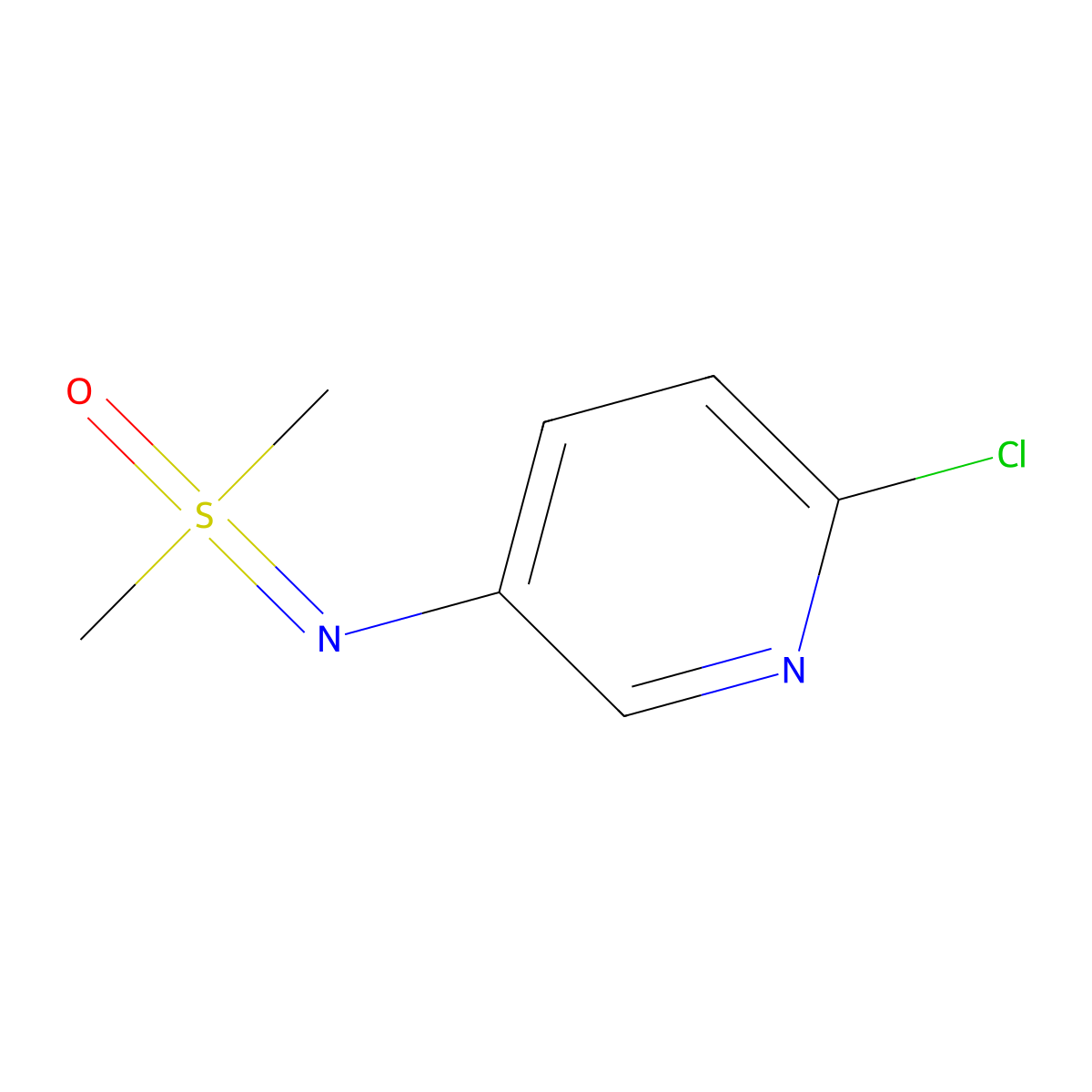 [(6-Chloropyridin-3-yl)imino]dimethyl-lambda6-sulfanone molecular structure, CAS 2159074-07-2