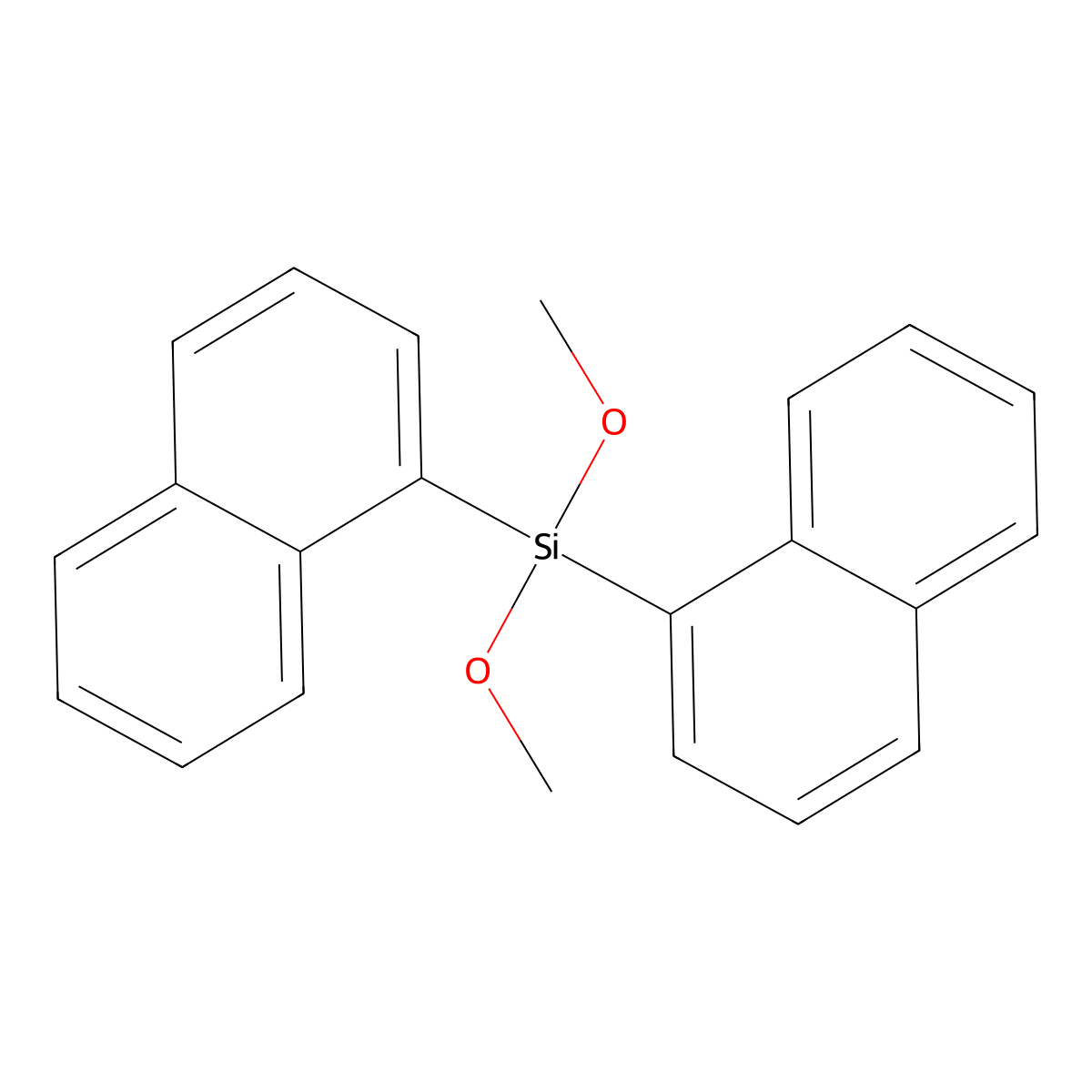 Dimethoxydi(naphthalen-1-yl)silane molecular structure, CAS 21591-48-0