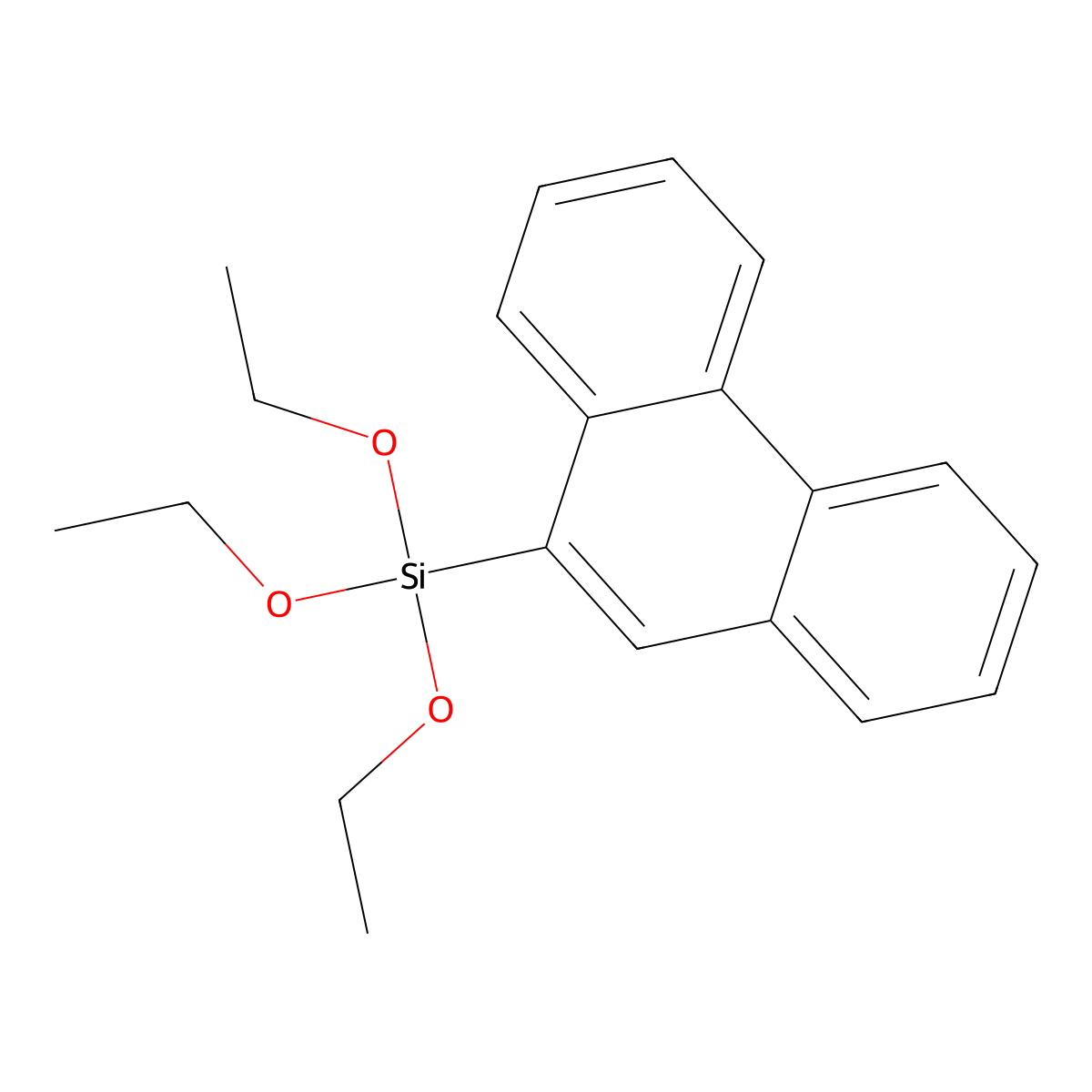 Triethoxy(phenanthren-9-yl)silane molecular structure, CAS 21591-53-7