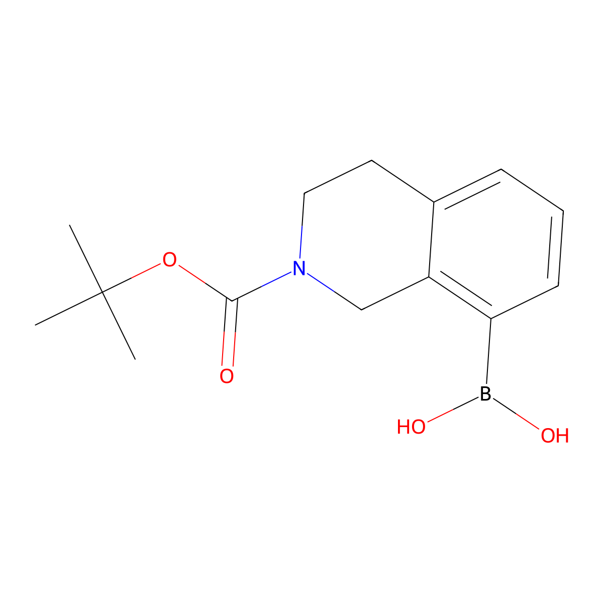 (2-(tert-Butoxycarbonyl)-1,2,3,4-tetrahydroisoquinolin-8-yl)boronic acid molecular structure, CAS 2159119-99-8