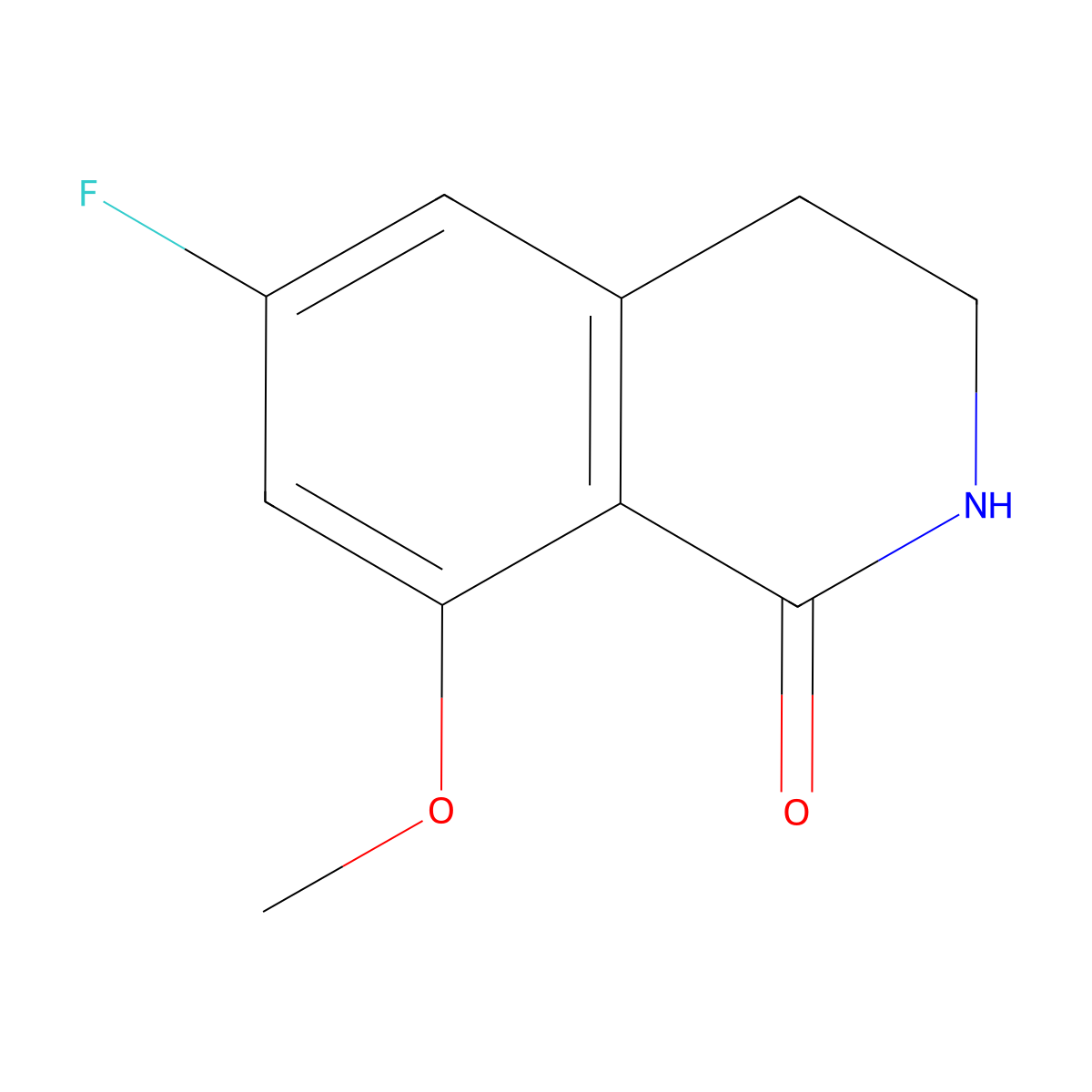 6-fluoro-8-methoxy-3,4-dihydro-2H-isoquinolin-1-one molecular structure, CAS 2159120-50-8