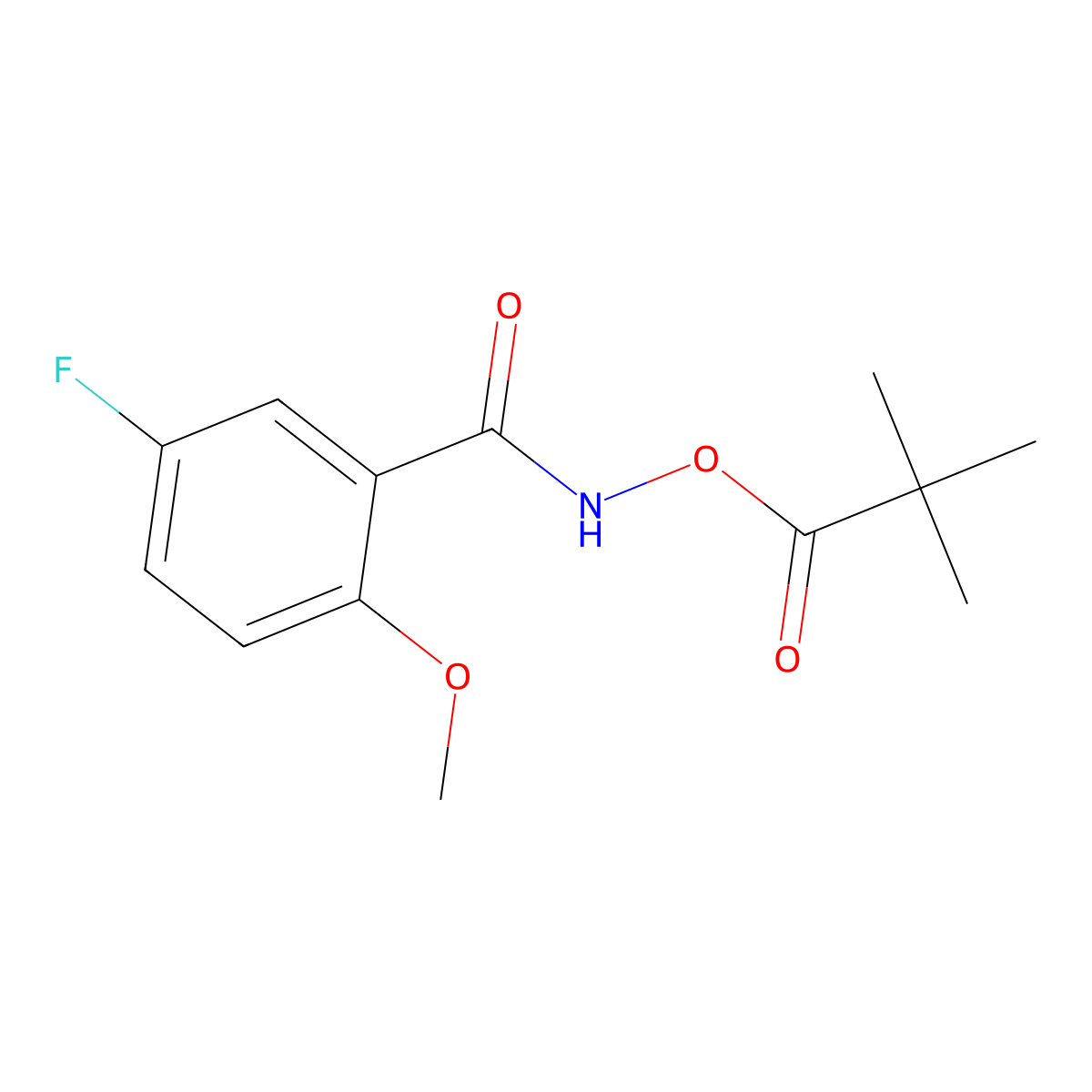 5-Fluoro-2-methoxy-N-(pivaloyloxy)benzamide molecular structure, CAS 2159120-52-0