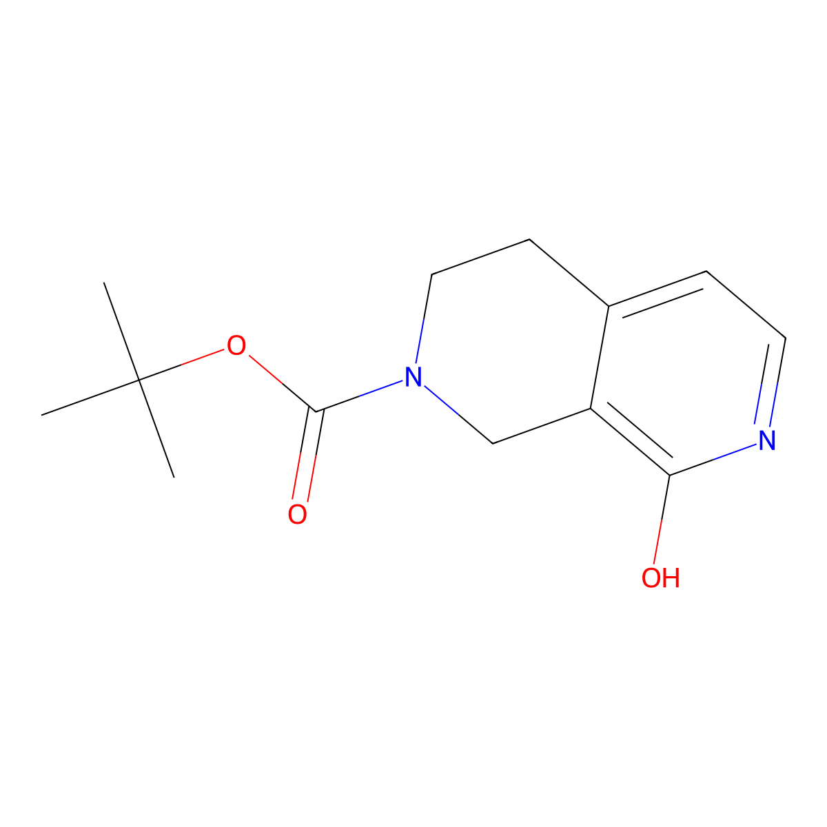 Tert-butyl 8-oxo-1,2,3,4,7,8-hexahydro-2,7-naphthyridine-2-carboxylate molecular structure, CAS 2159122-19-5
