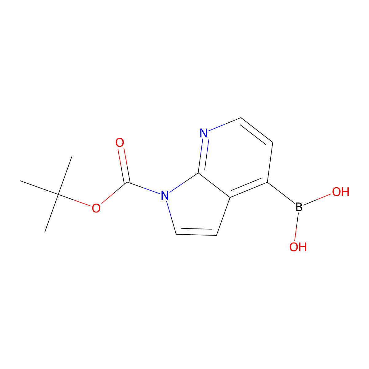 (1-(tert-Butoxycarbonyl)-1H-pyrrolo[2,3-b]pyridin-4-yl)boronic acid molecular structure, CAS 2159138-80-2