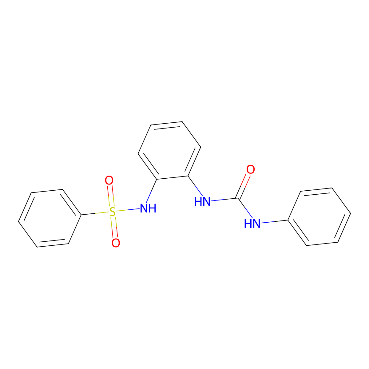 Benzenesulfonamide, N-[2-[[(phenylamino)carbonyl]amino]phenyl]- molecular structure, CAS 215917-77-4