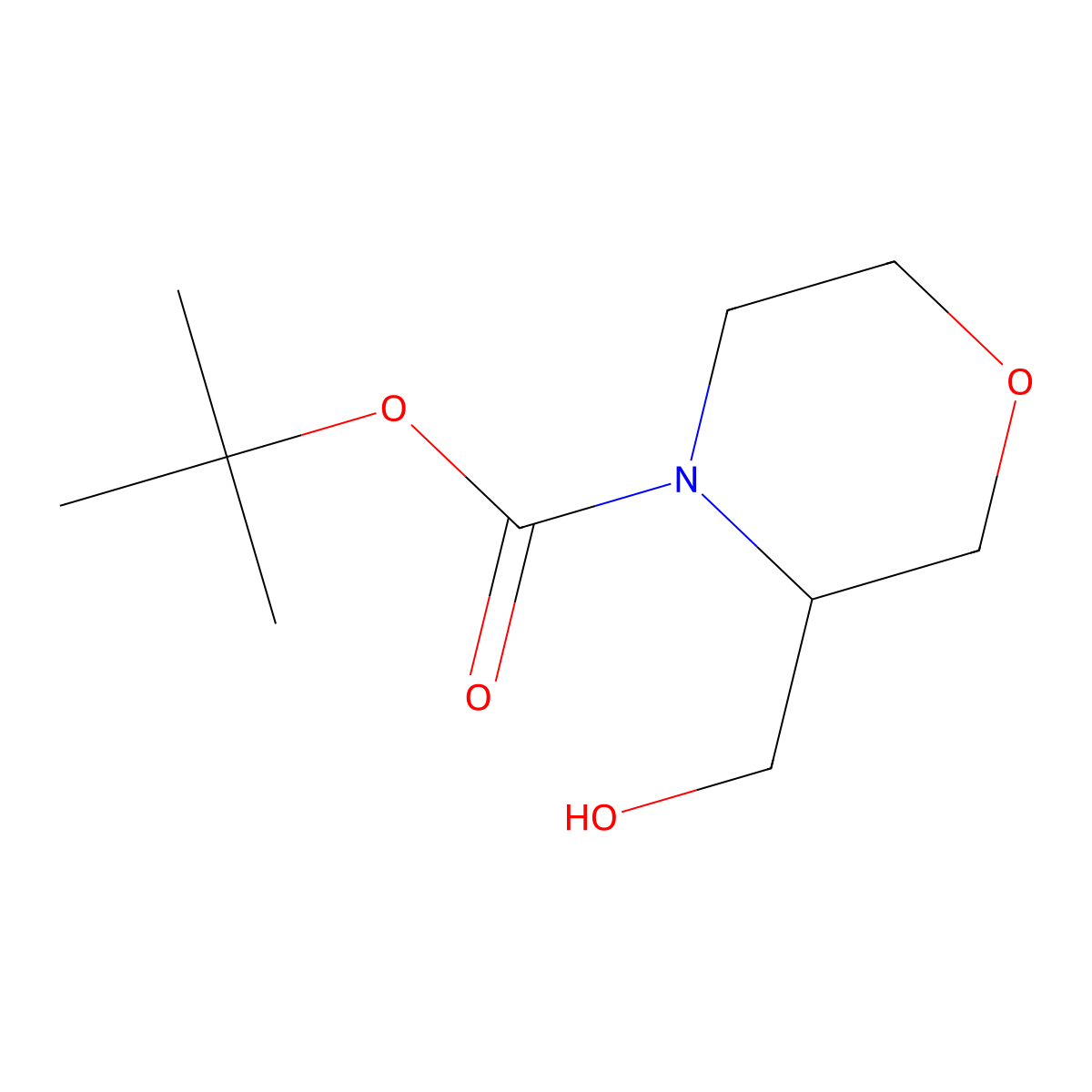 tert-Butyl (3R)-3-(hydroxymethyl)morpholine-4-carboxylate molecular structure, CAS 215917-99-0
