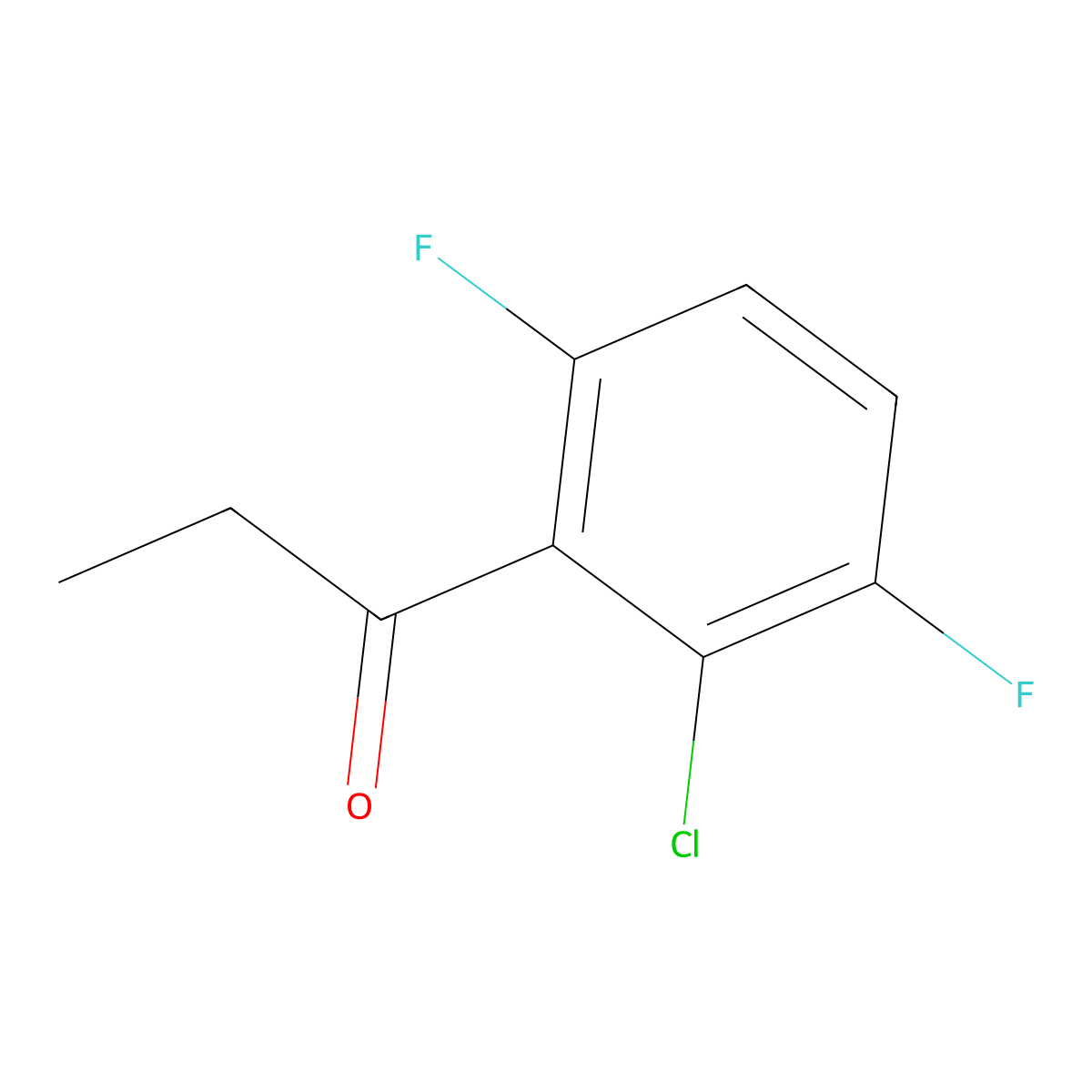 1-(2-Chloro-3,6-difluorophenyl)propan-1-one molecular structure, CAS 2159194-38-2