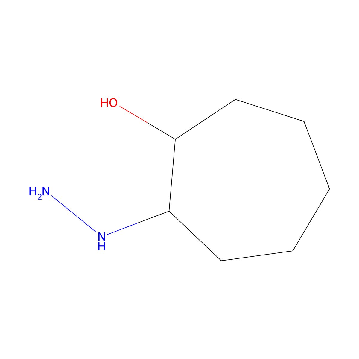 2-Hydrazinylcycloheptan-1-ol molecular structure, CAS 21592-54-1