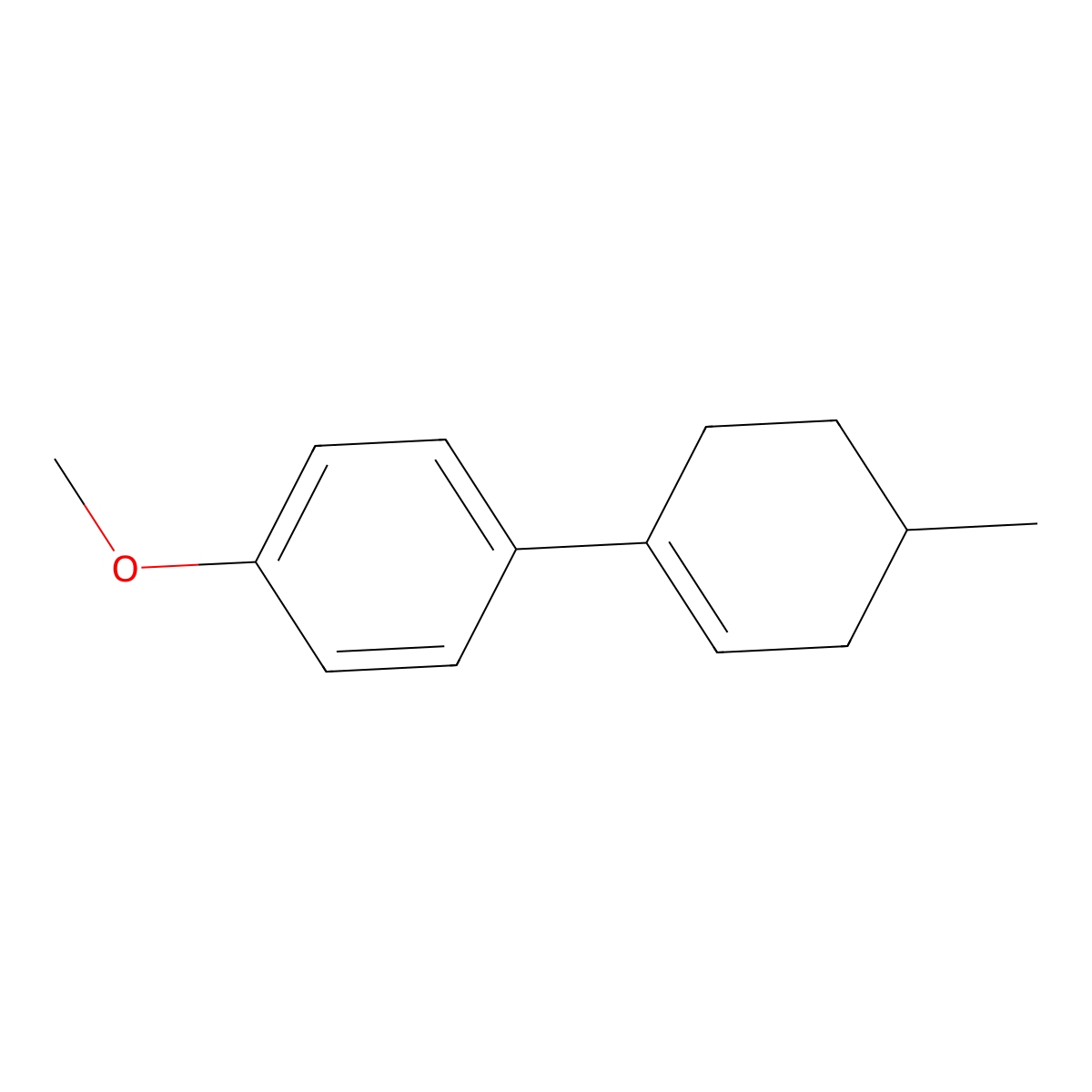 1-Methoxy-4-(4-methyl-1-cyclohexen-1-yl)benzene molecular structure, CAS 21592-58-5