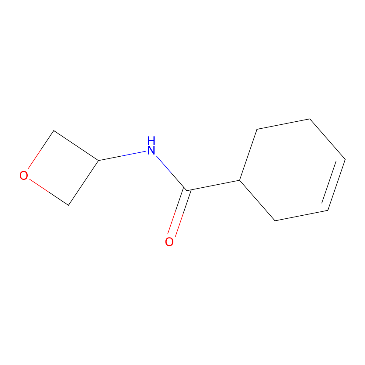 N-(oxetan-3-yl)cyclohex-3-ene-1-carboxamide molecular structure, CAS 2159243-80-6