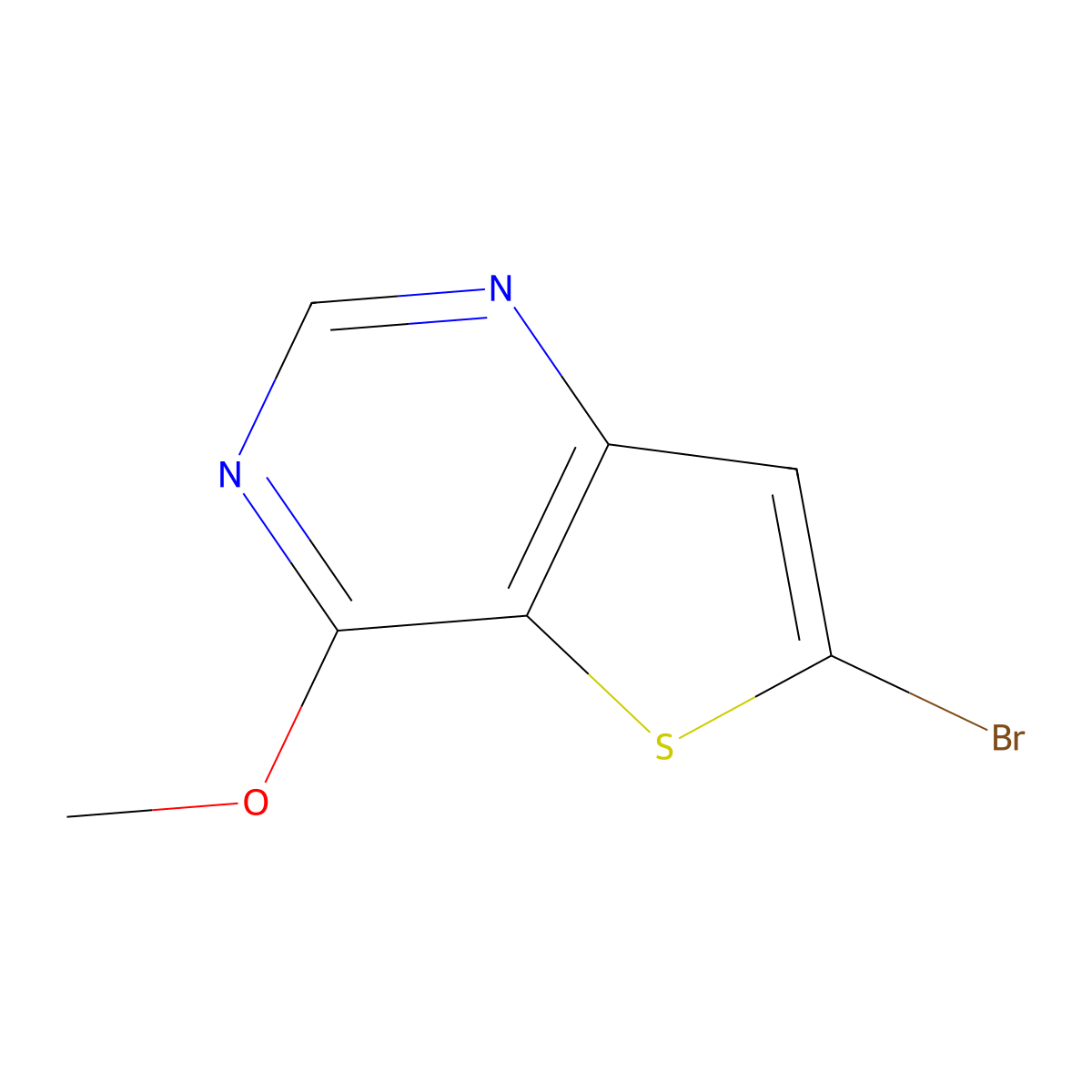 6-Bromo-4-methoxythieno[3,2-d]pyrimidine molecular structure, CAS 215927-37-0