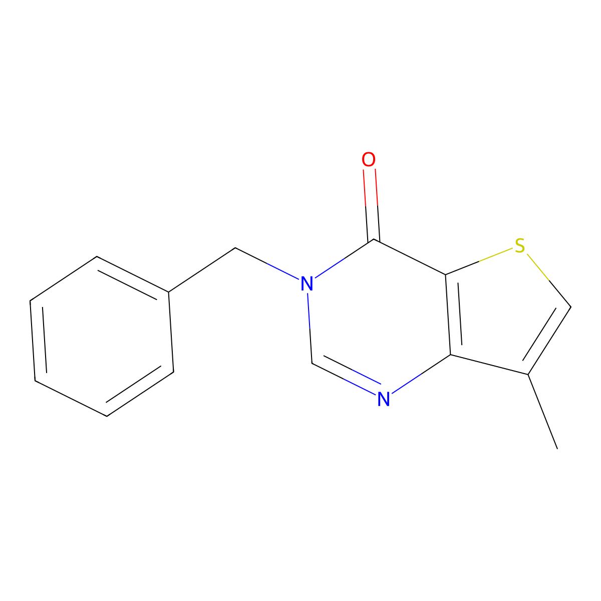 3-benzyl-7-methylthieno[3,2-d]pyrimidin-4(3H)-one molecular structure, CAS 215927-80-3
