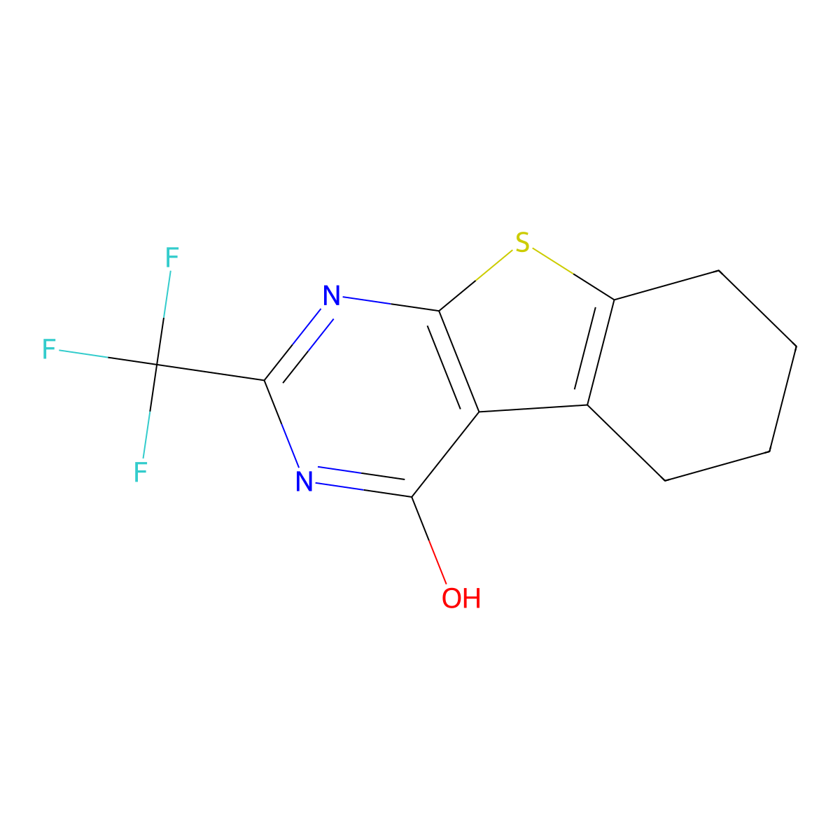 5-(Trifluoromethyl)-8-thia-4,6-diazatricyclo(7.4.0.0,2,7)trideca-1(9),2(7),5-trien-3-one molecular structure, CAS 215928-53-3