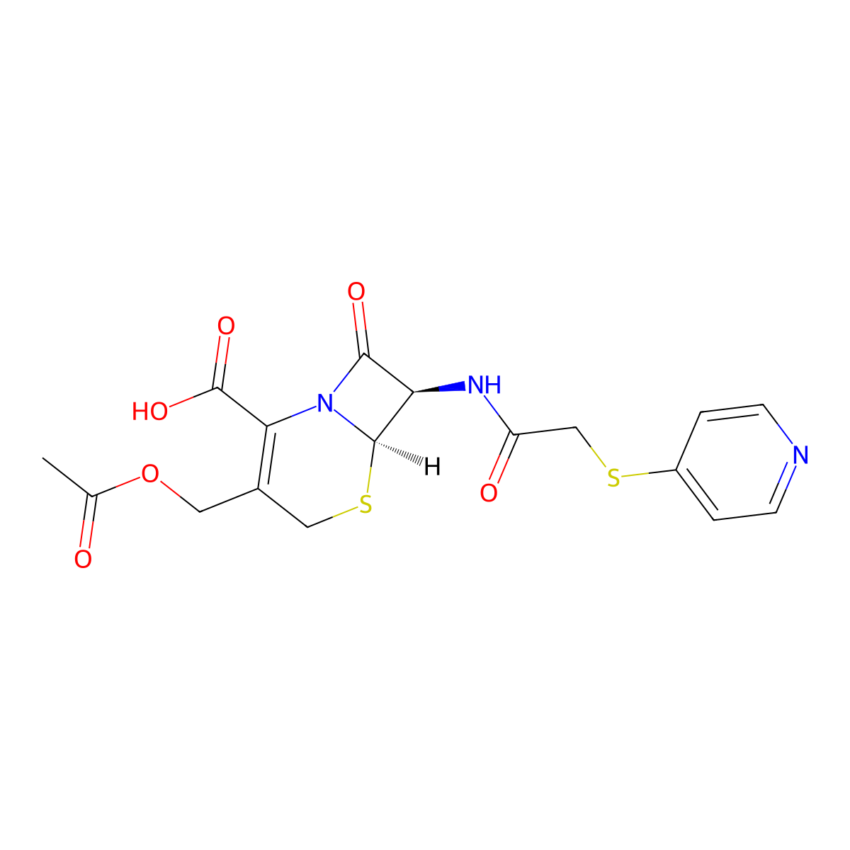 Cephapirin molecular structure, CAS 21593-23-7