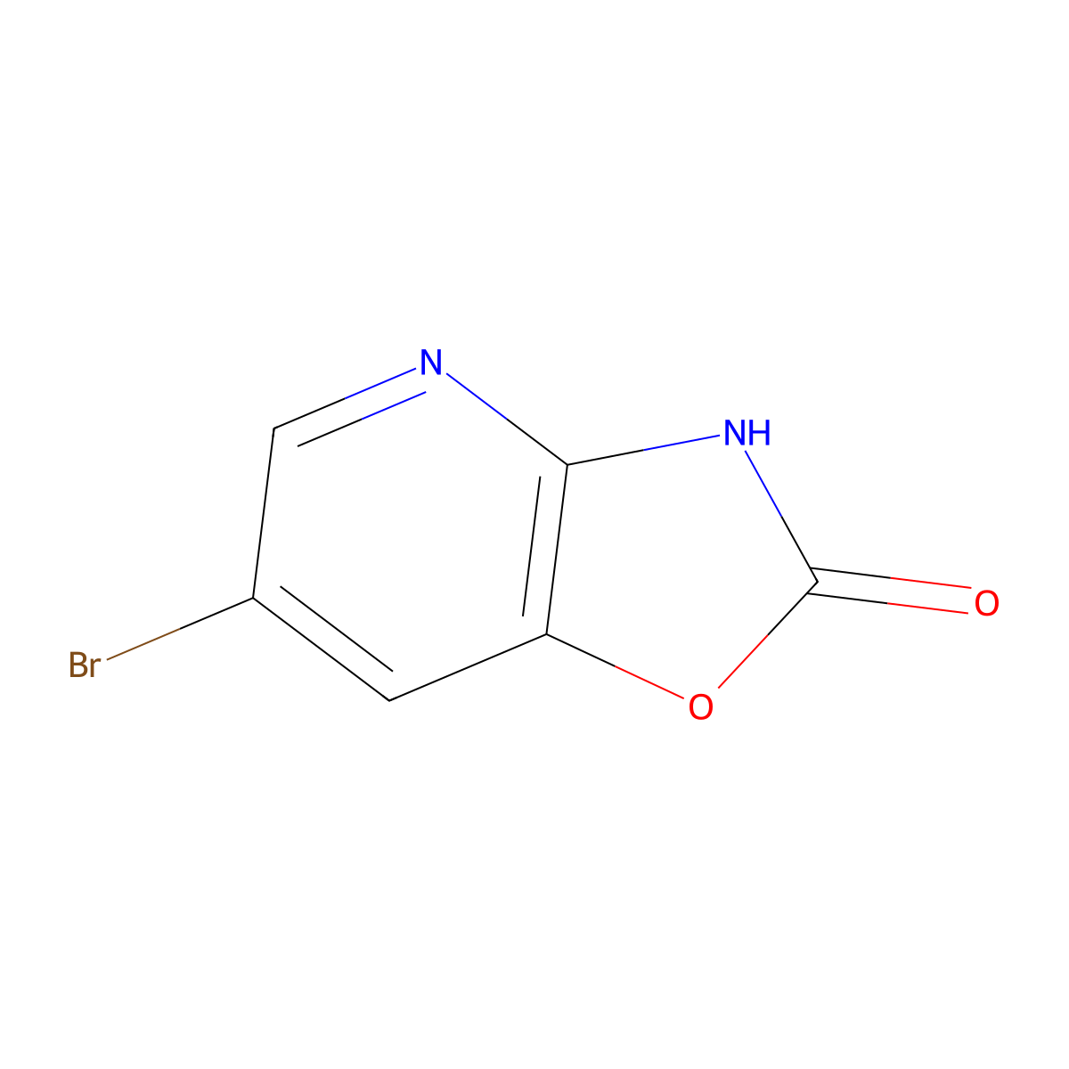 6-Bromo-3H-oxazolo(4,5-b)pyridin-2-one molecular structure, CAS 21594-52-5