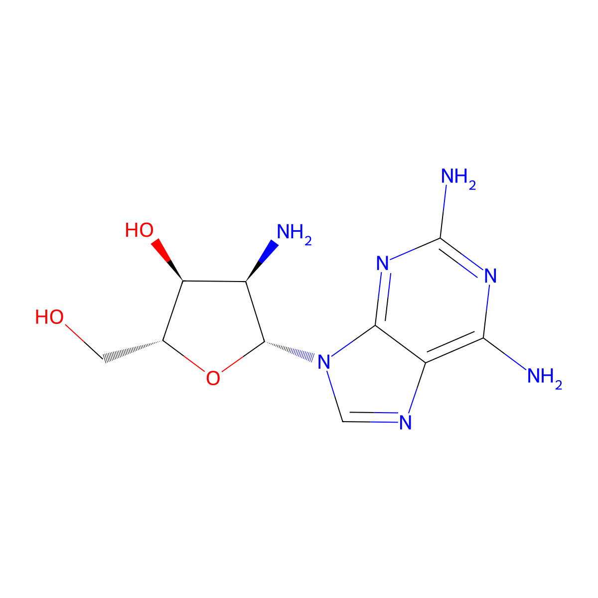 2,2'-Diamino-2'-deoxyadenosine molecular structure, CAS 215943-79-6