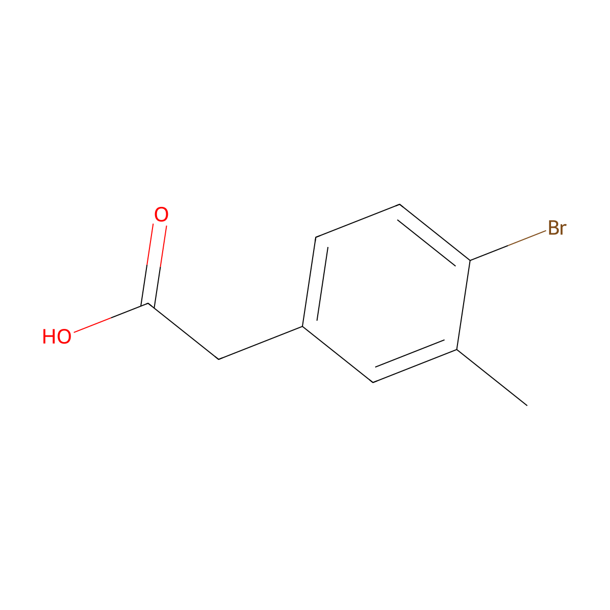 2-(4-Bromo-3-methylphenyl)acetic acid molecular structure, CAS 215949-57-8